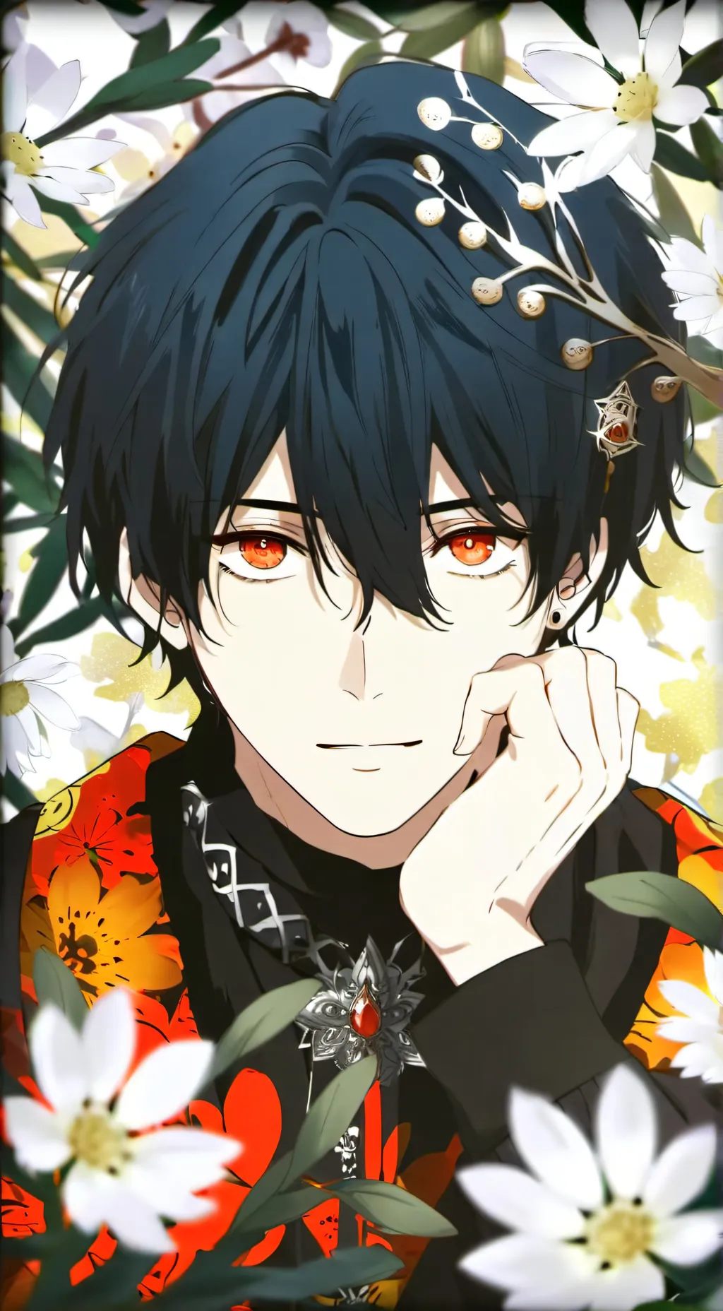 ai character: 🖤sasunaru💛 background