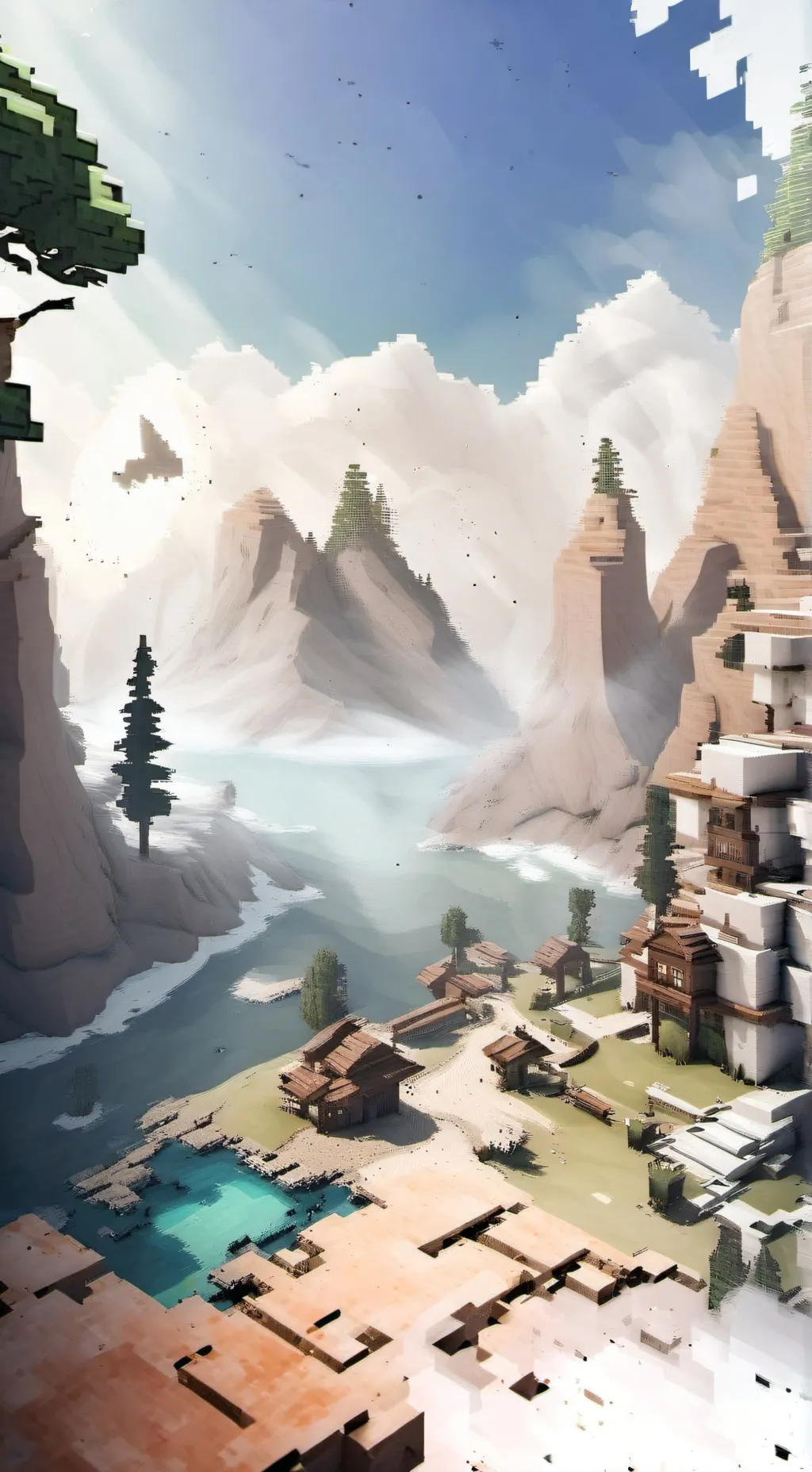 ai character: minecraft background