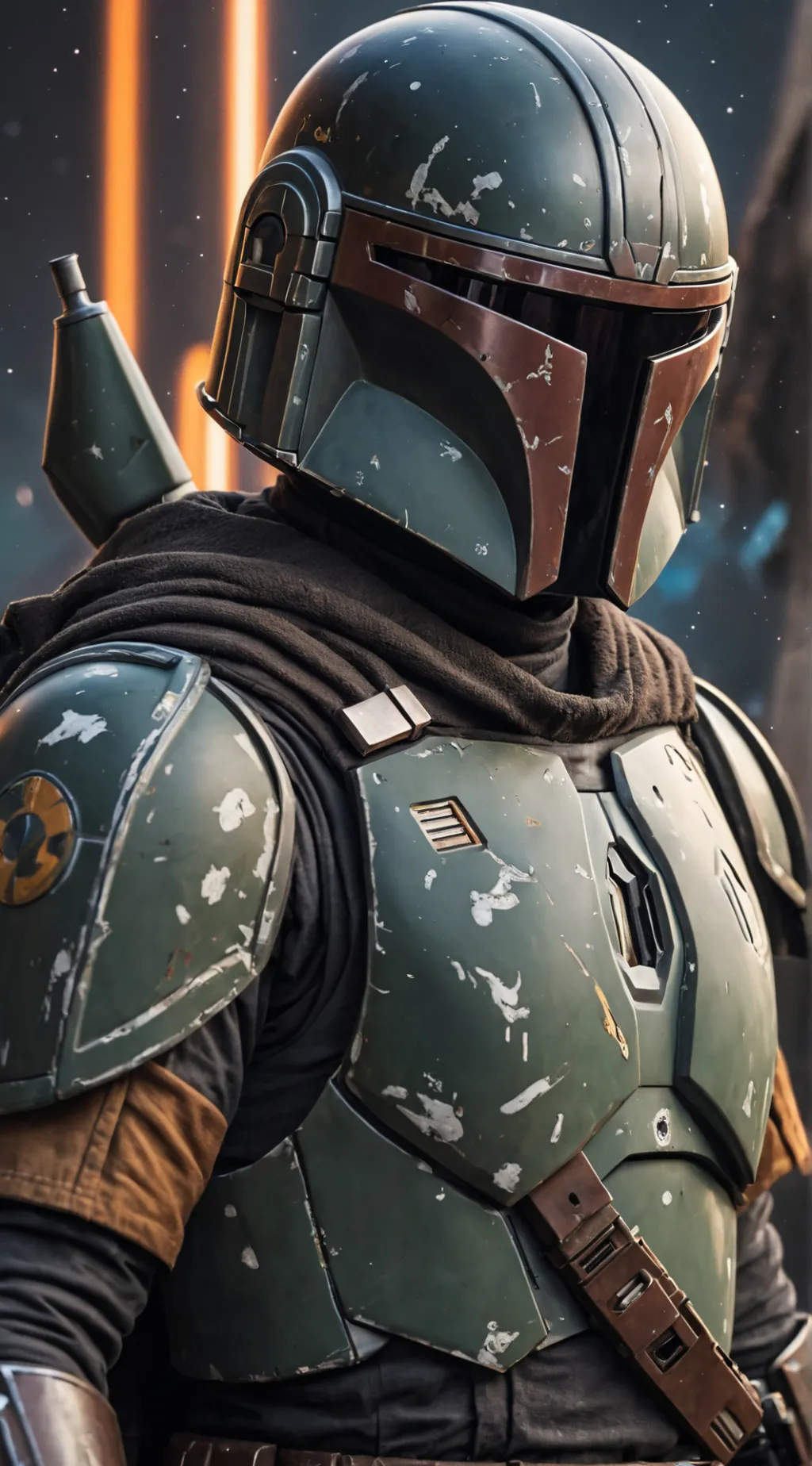 ai character: The Mandalorian background