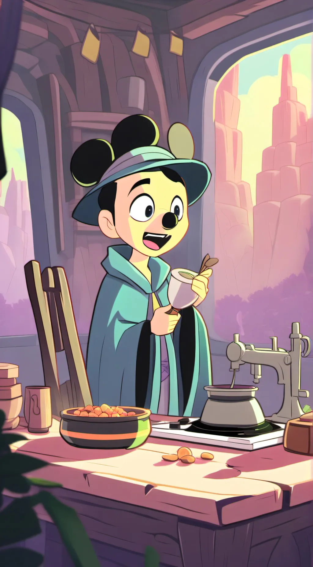 ai character: bluey infection  background