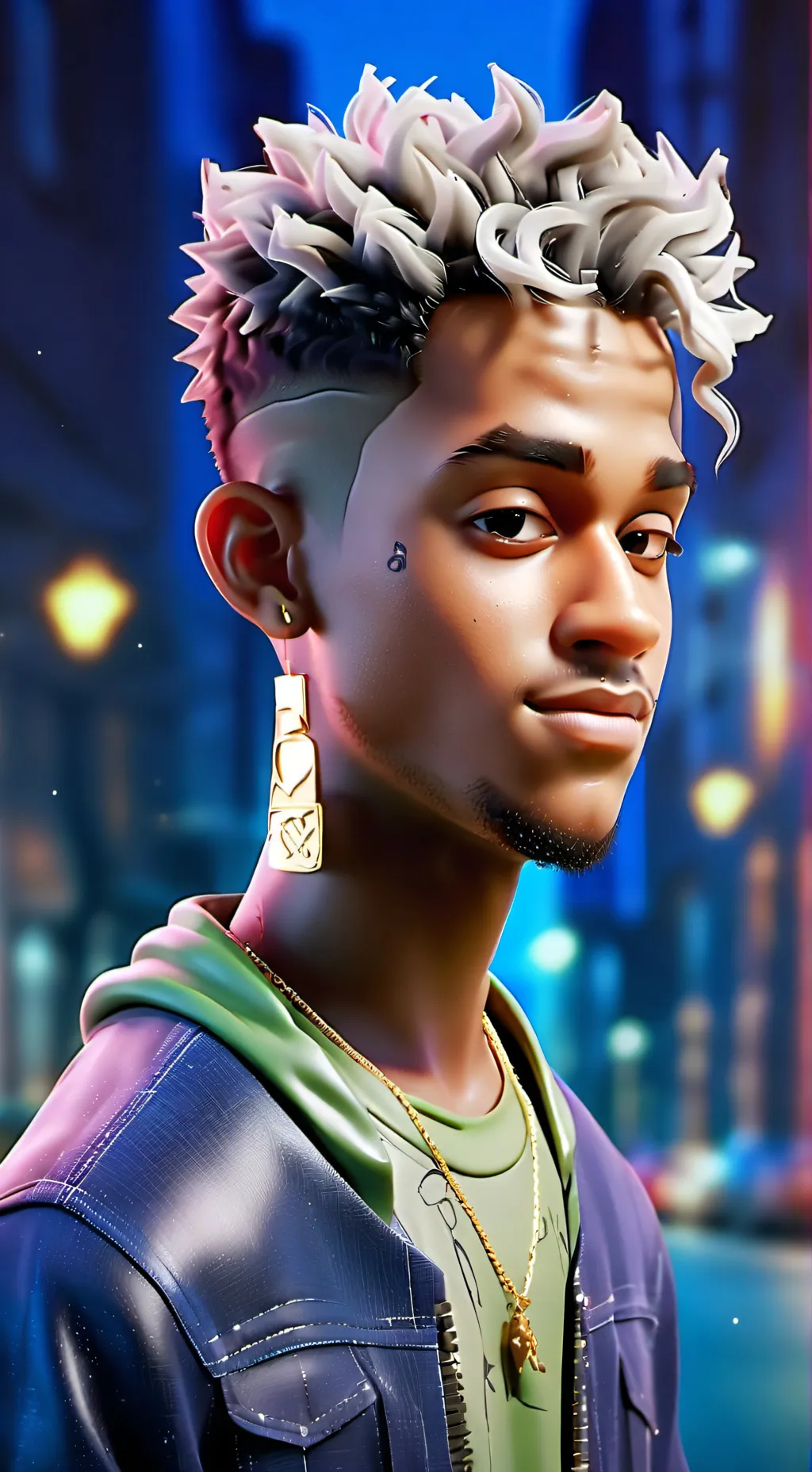 ai character: XXXTENTACION  background