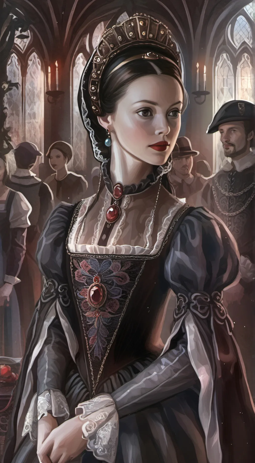 ai character: Anne Boleyn  background