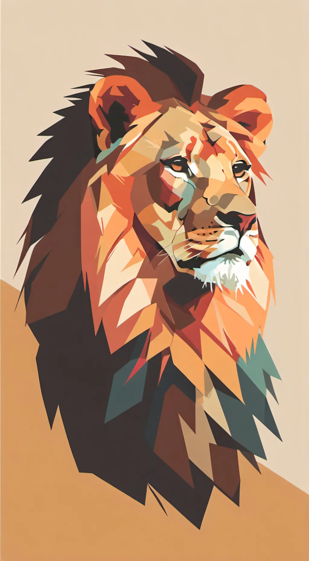 ai character: Lion background