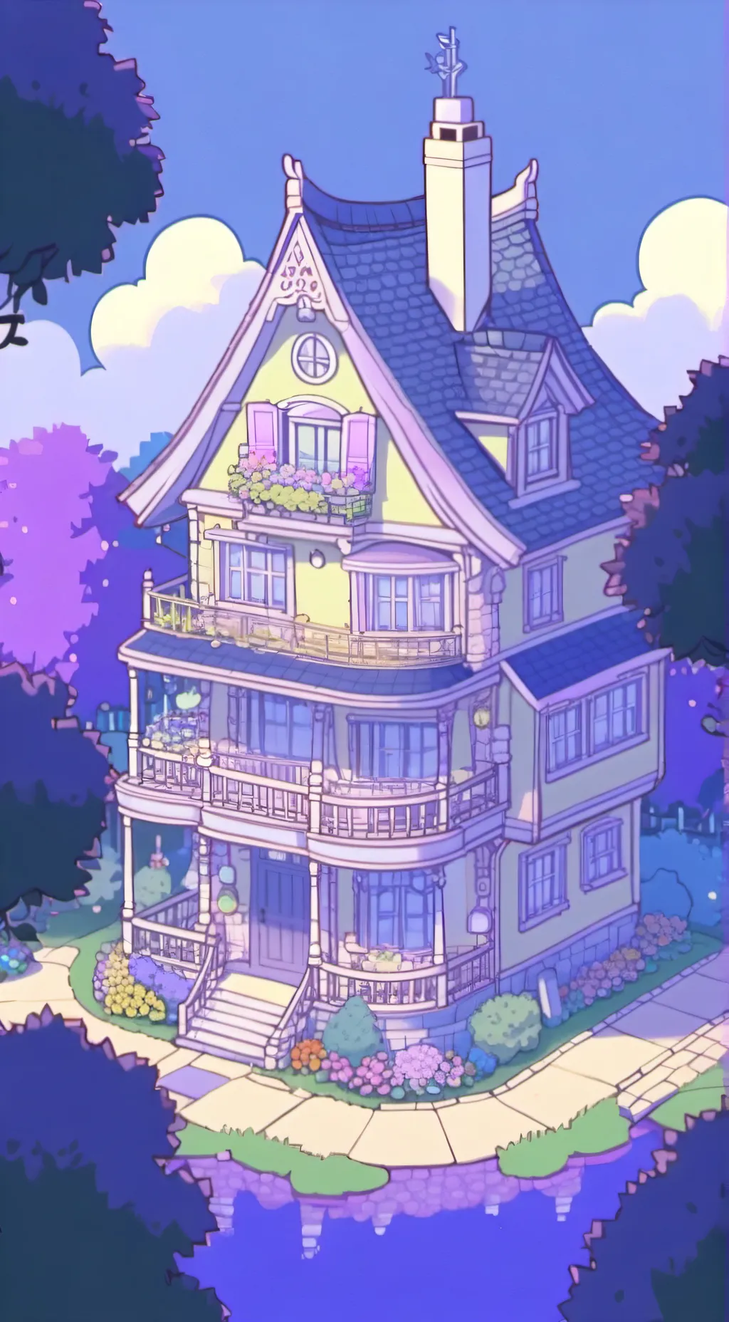 ai character: TRAP HOUSE background