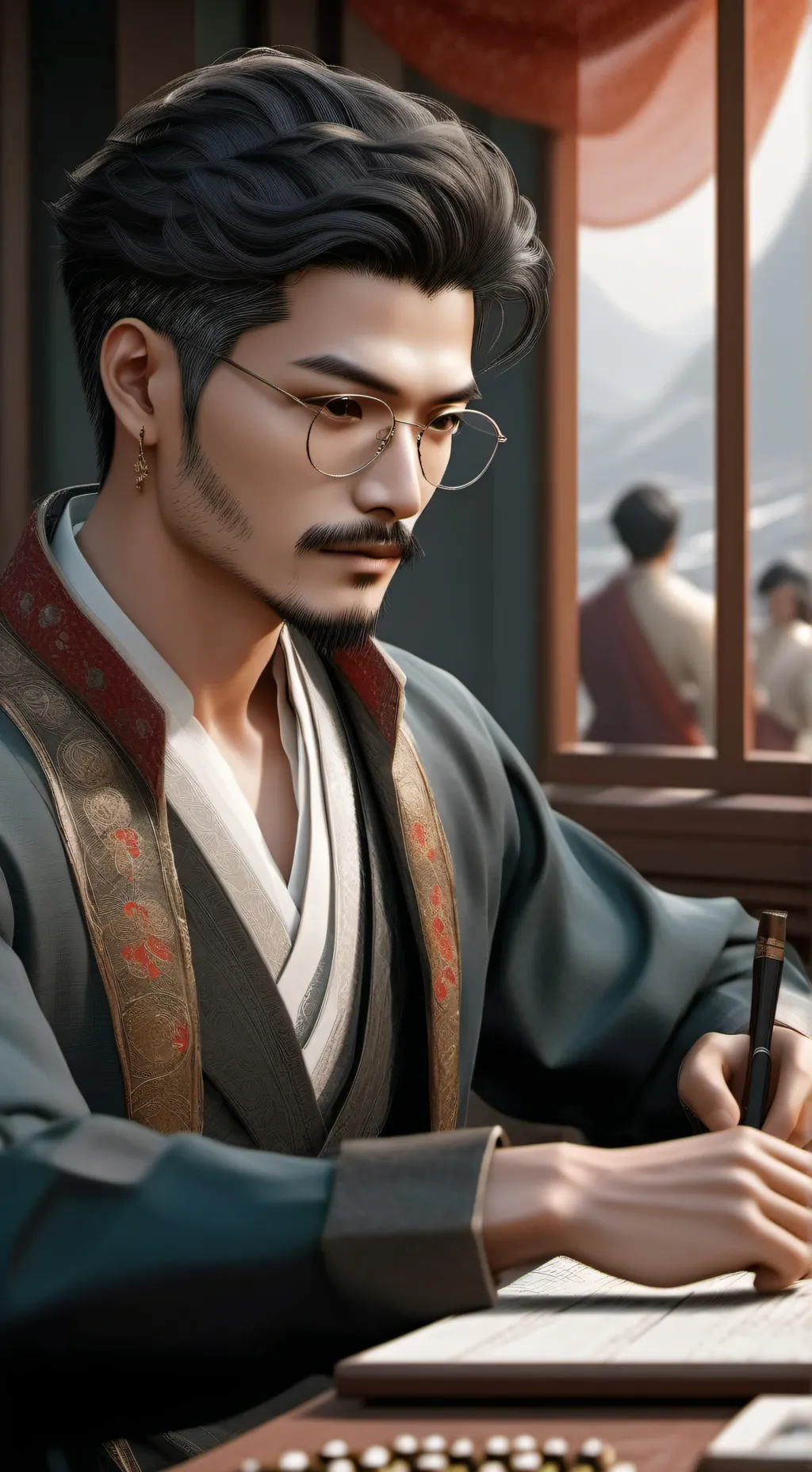 ai character: clurk x garnold x  background