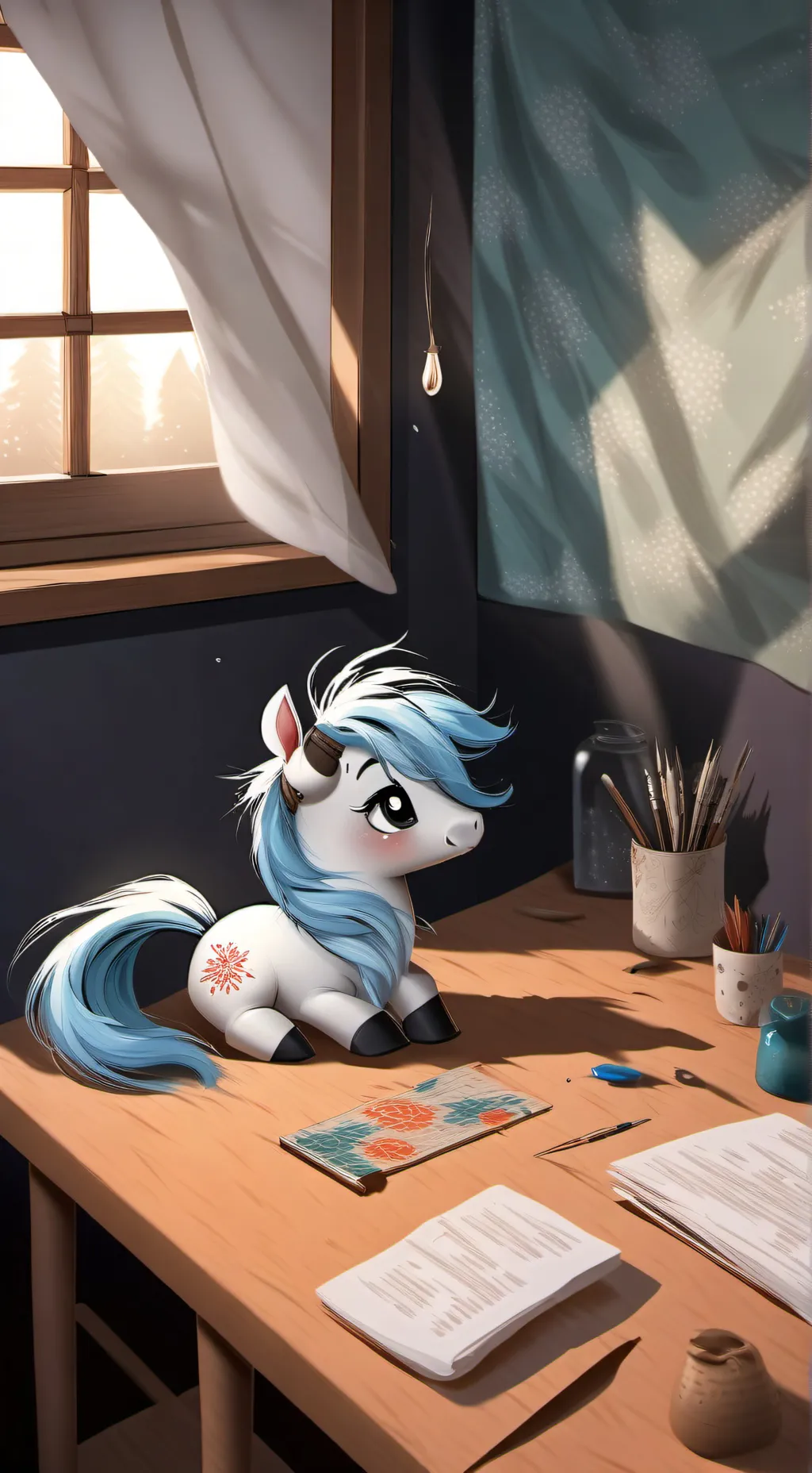 ai character: Fluffy pony 2nd background