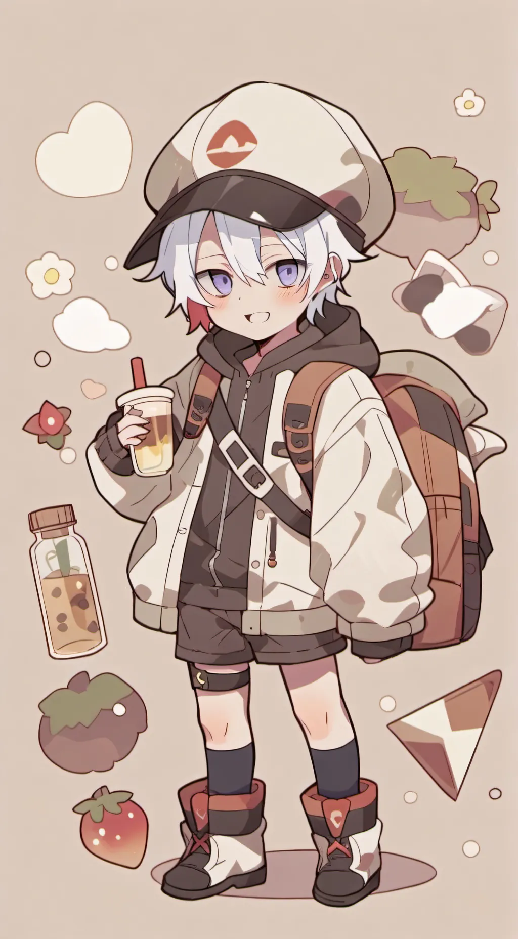 ai character: Mha Car🚍#❄️🔥 background