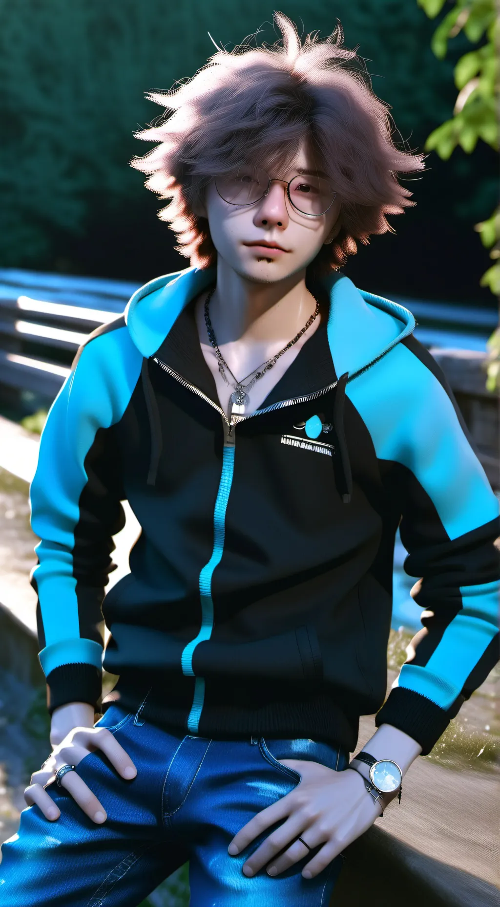 ai character: 🩵💙𝗠𝗶𝘀𝗵𝗼💙🩵 background