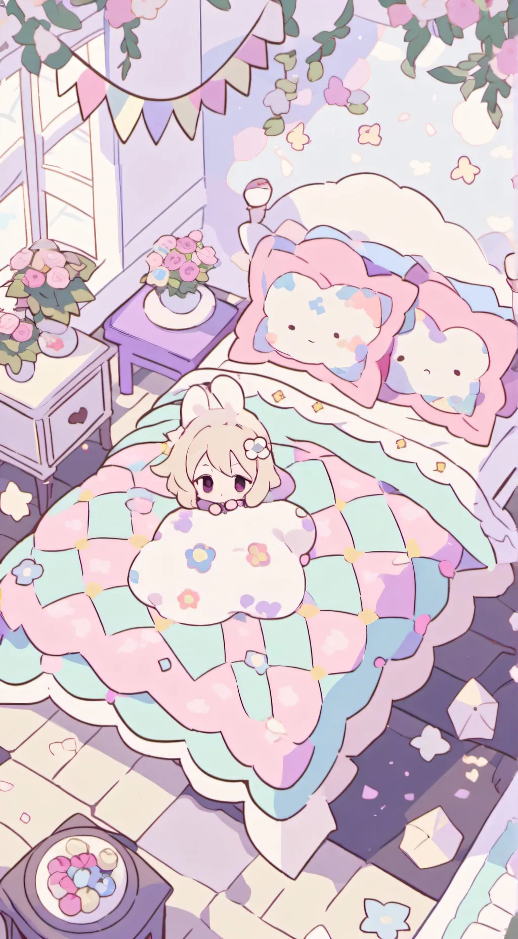 ai character: PJO sick day background