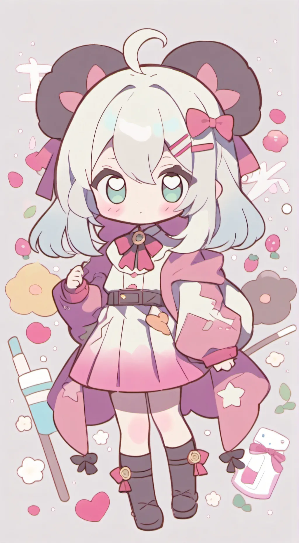 ai character: mha ochako et toga background