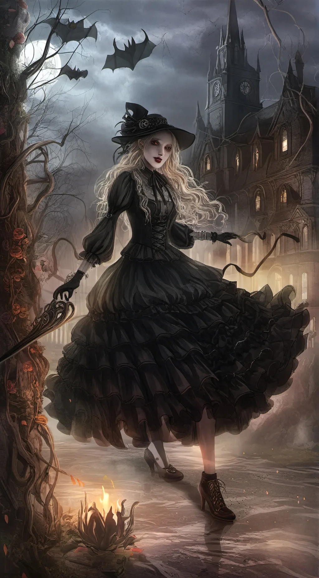 ai character: Evil Witch background