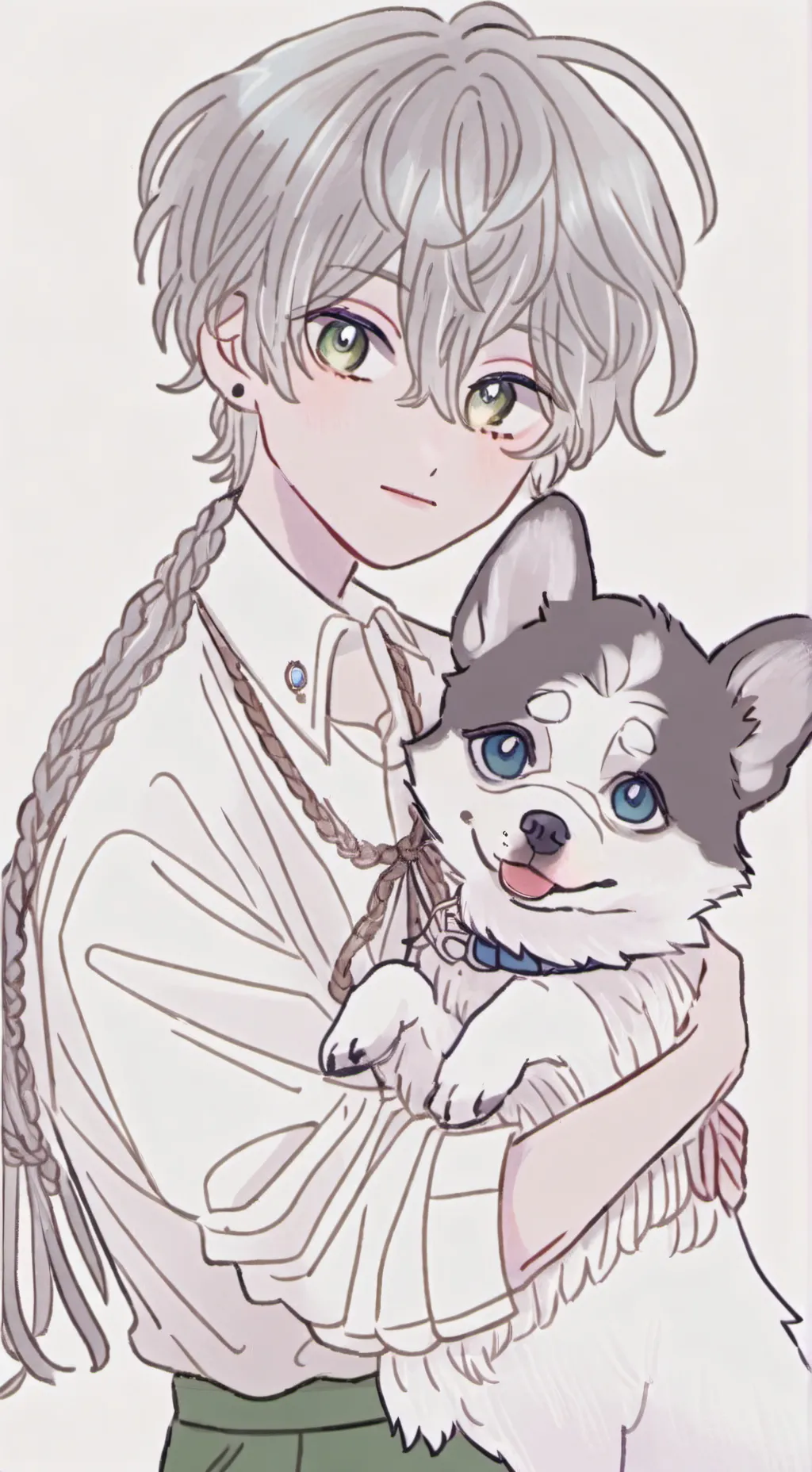 ai character: mha+bluey background