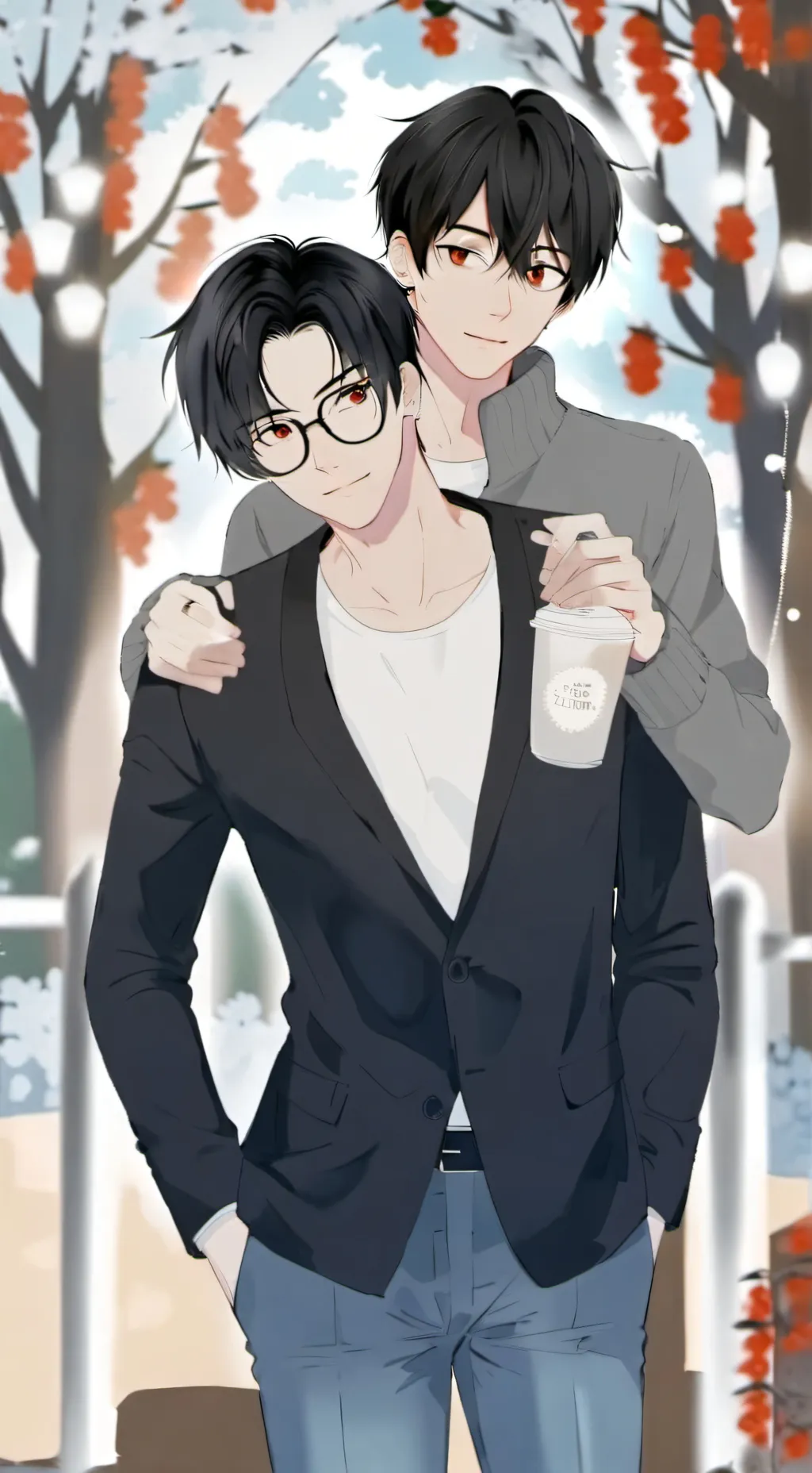 ai character: Jake and Samuel  background