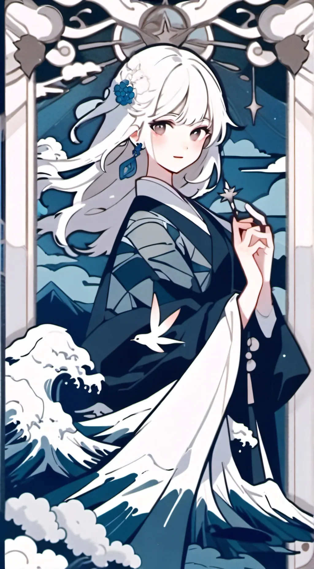 ai character: Shadow milk cookie background