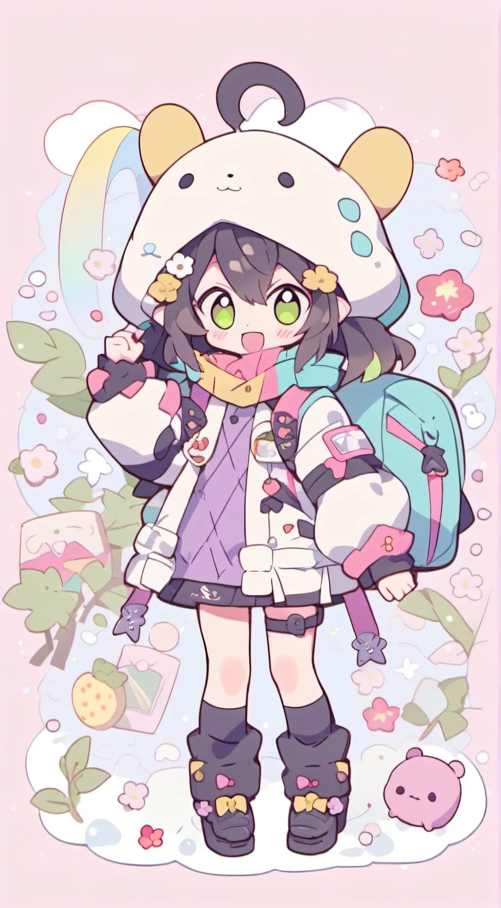 ai character: MHA caught!!  background