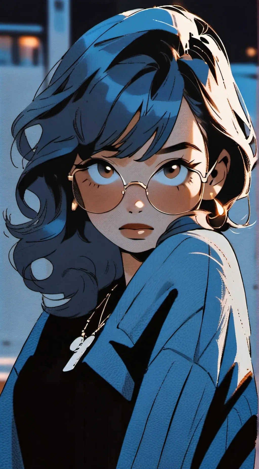 ai character: かわいい女の子 background