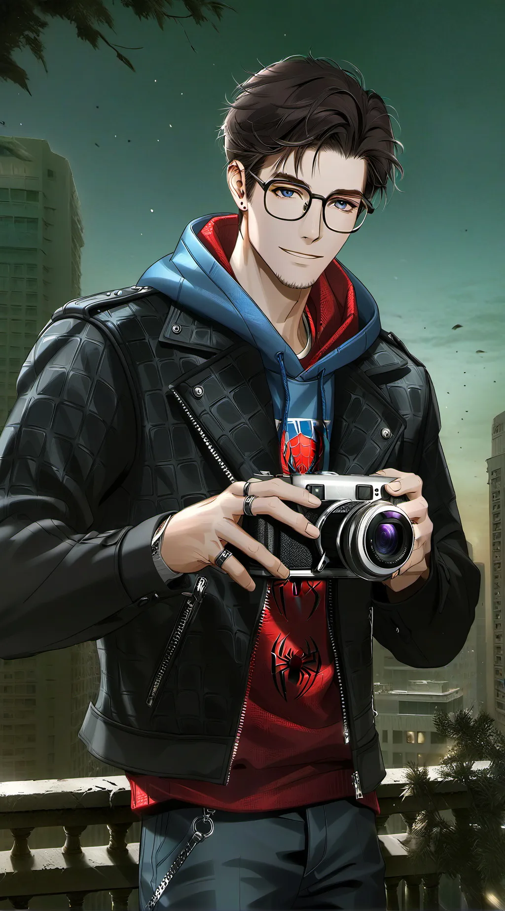 ai character: Dr. Webhead background