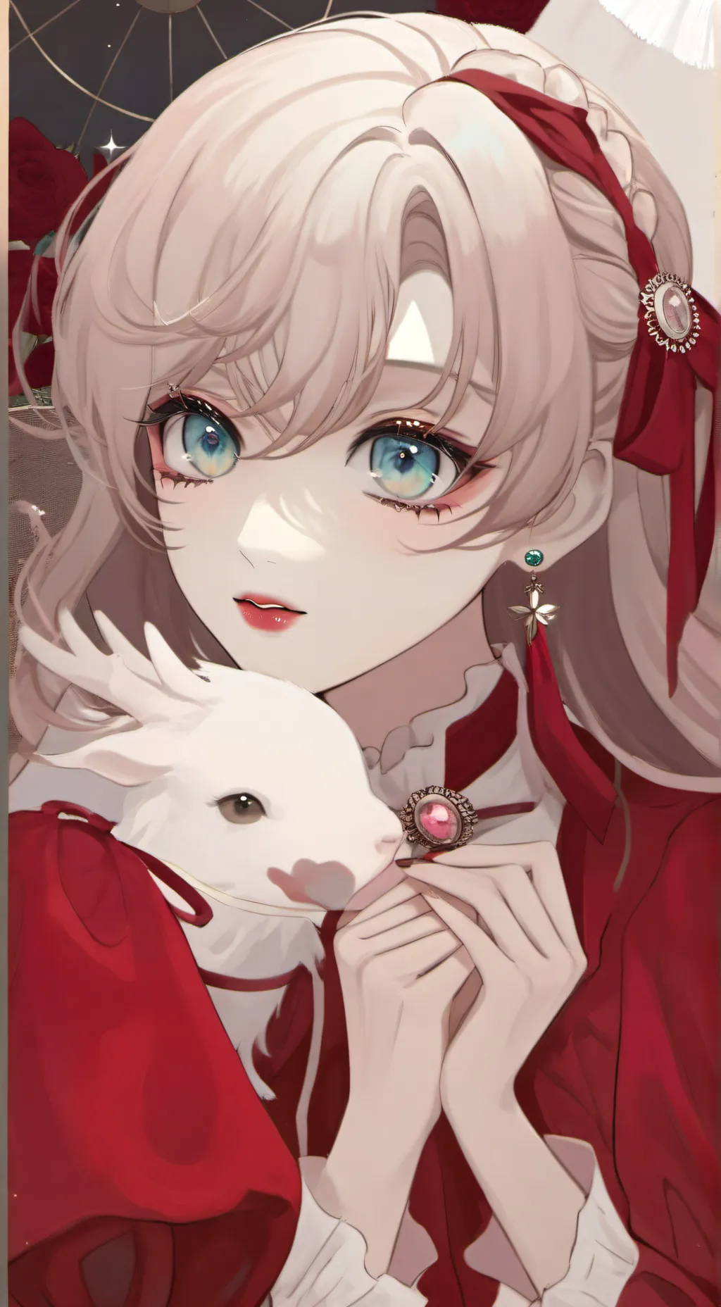 ai character: coal x pebble background