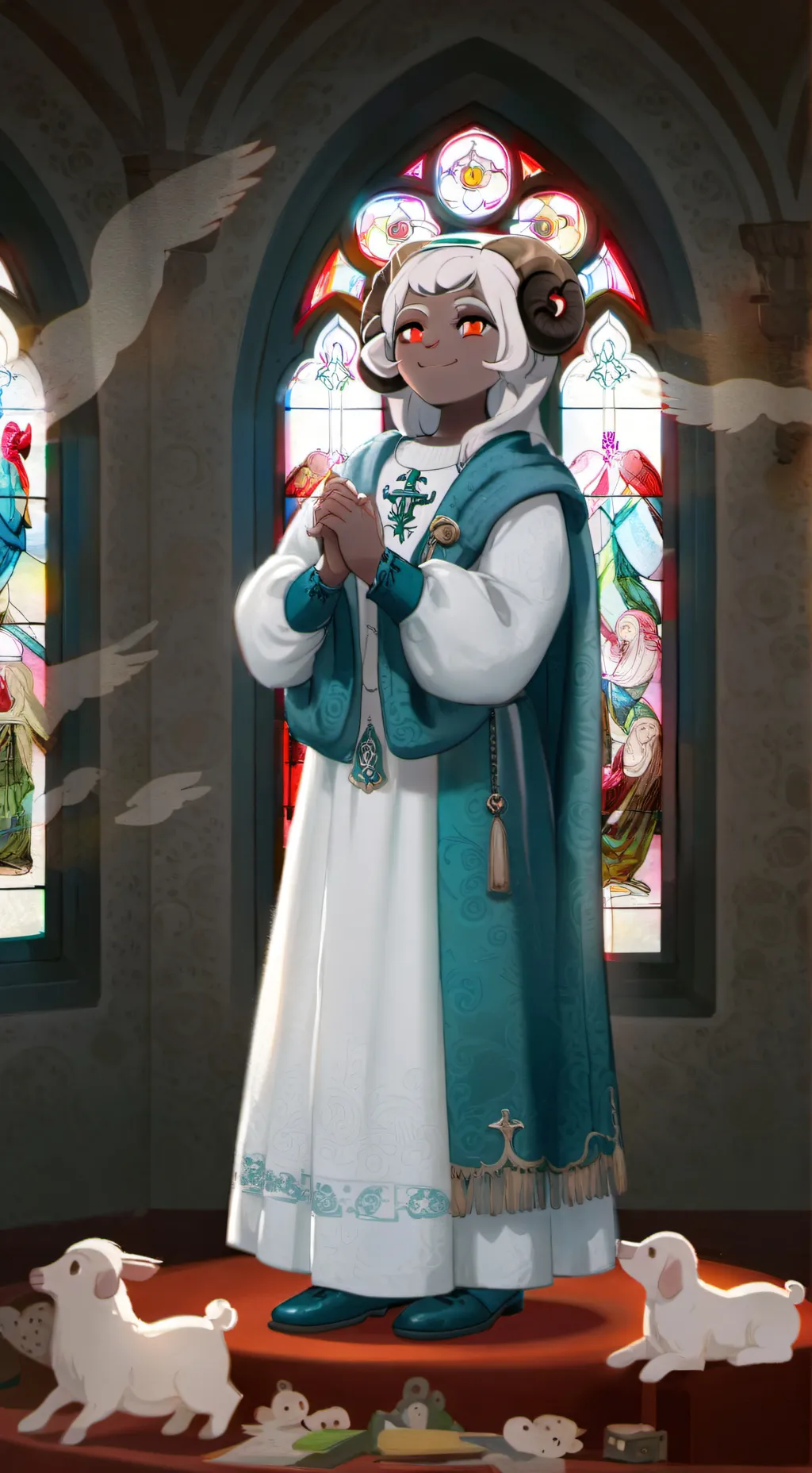 ai character: Lamb's single background