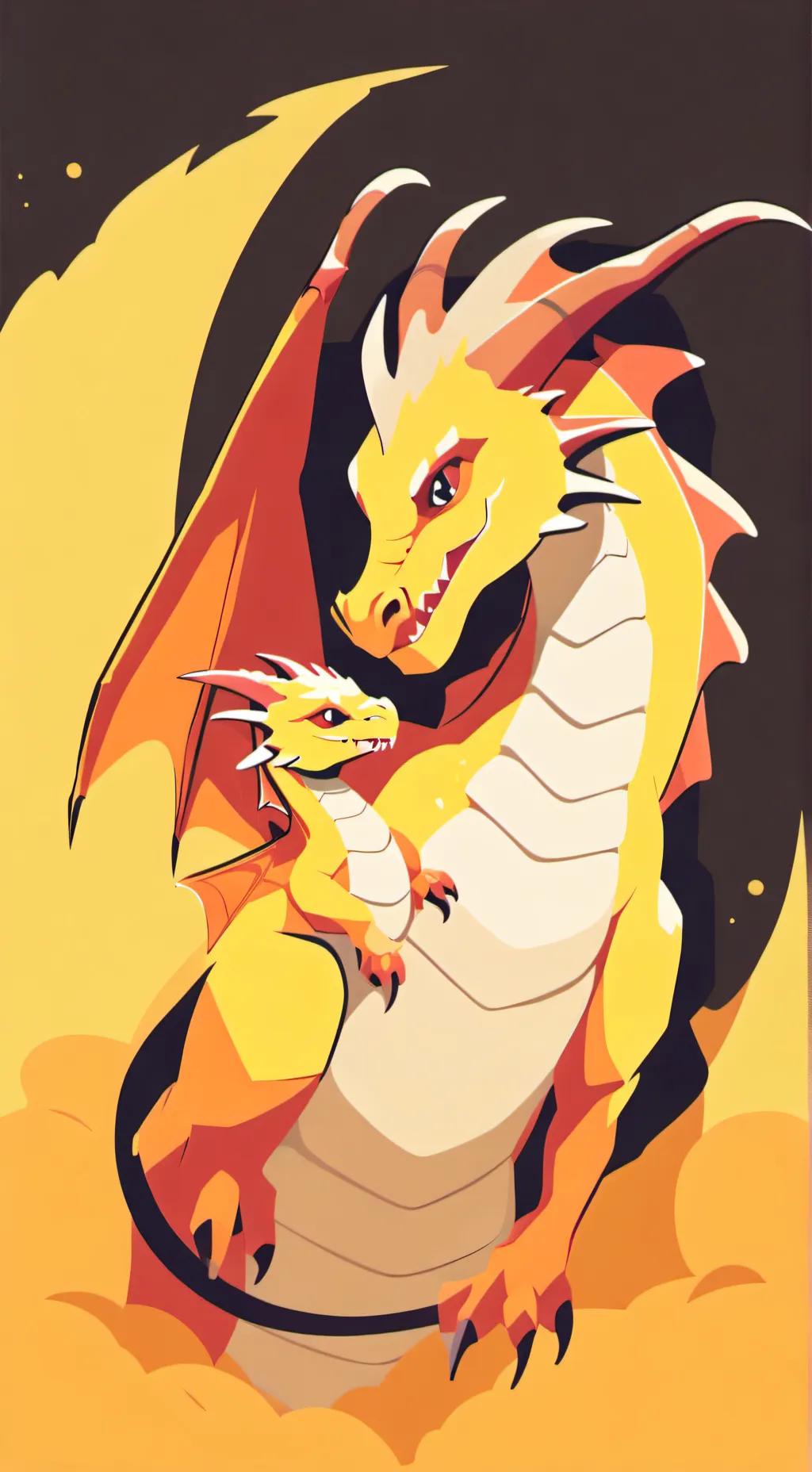 ai character: dragon parents background