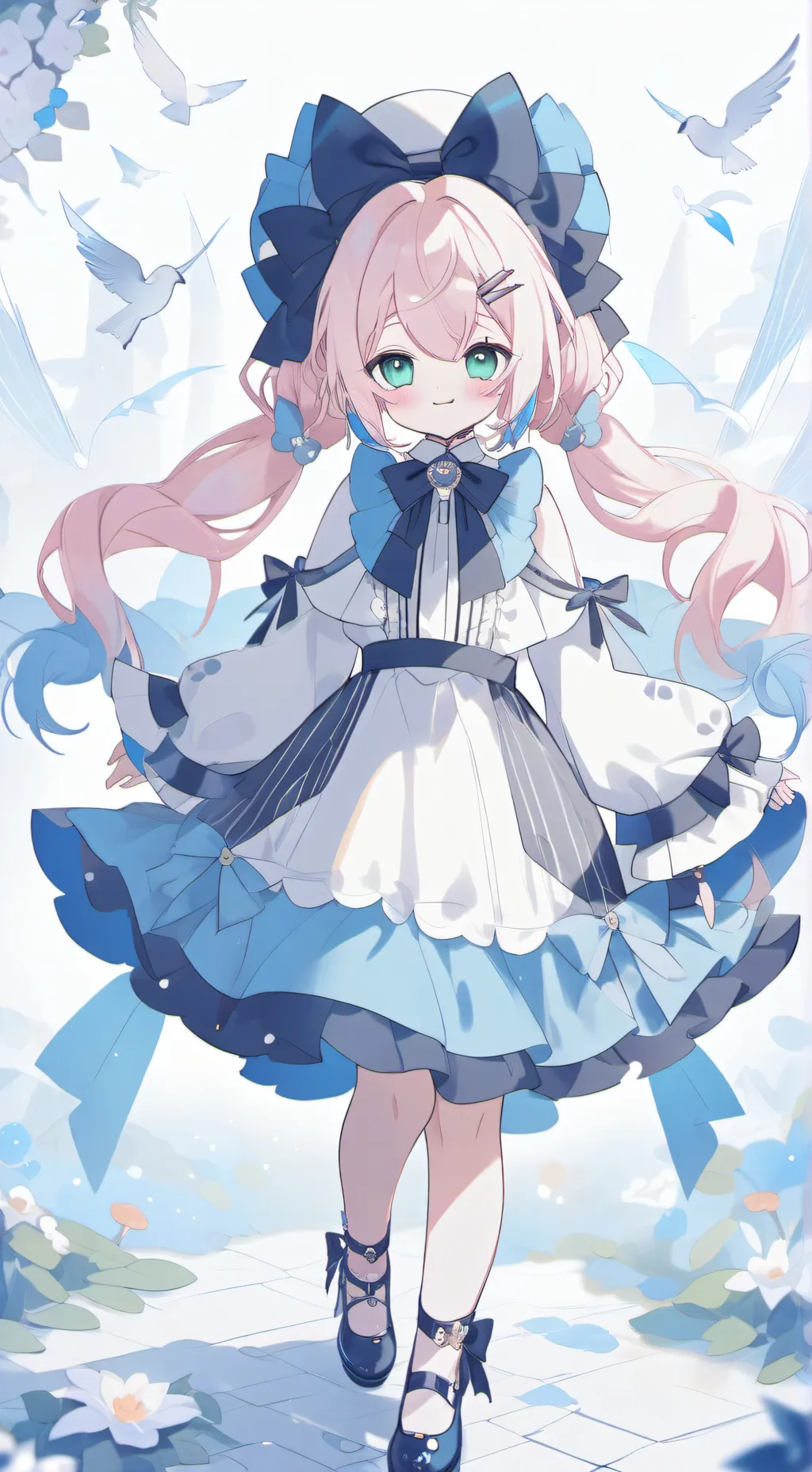 ai character: Hyacine cute background