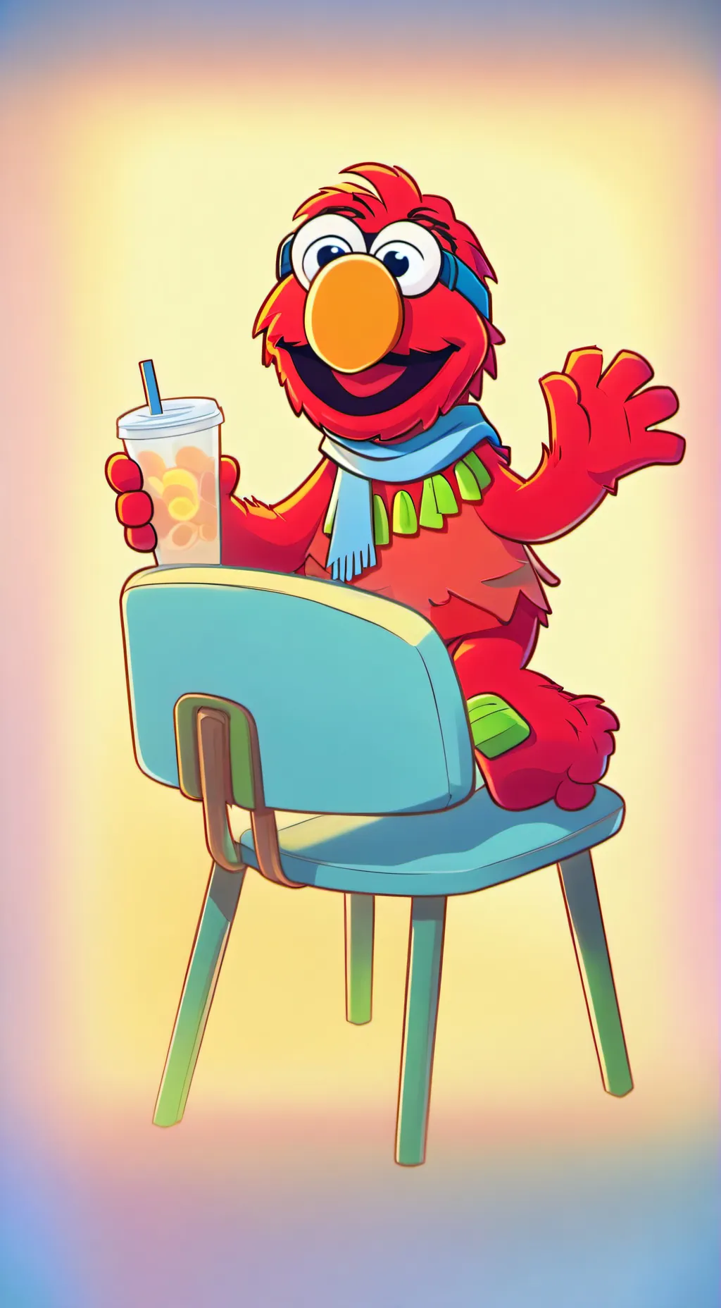 ai character: Elmo background