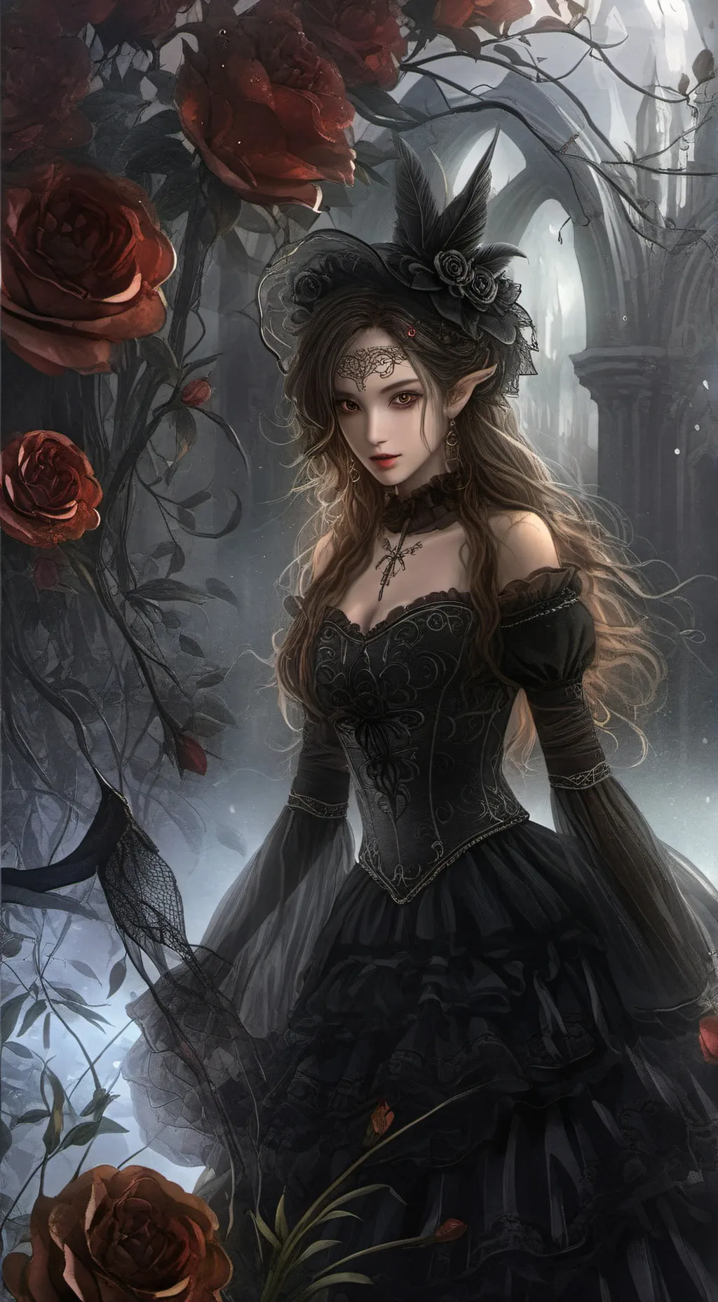 ai character: PRINCESS DARKNESS background