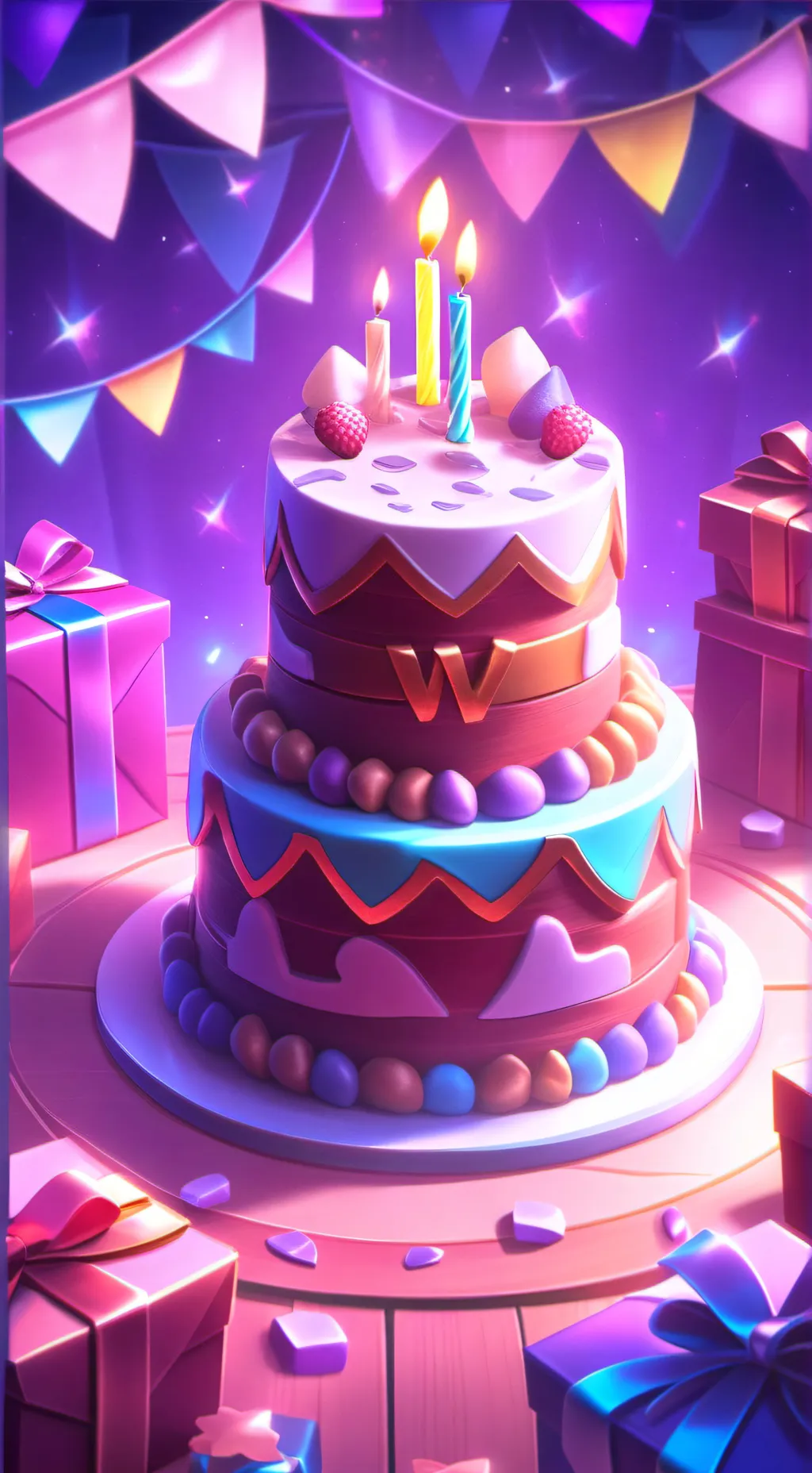 ai character: Talkie Celebratio background