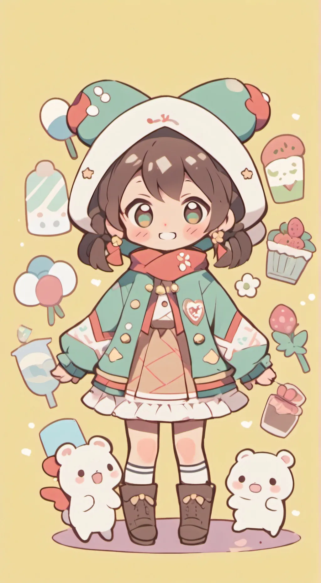 ai character: Friend group!! background