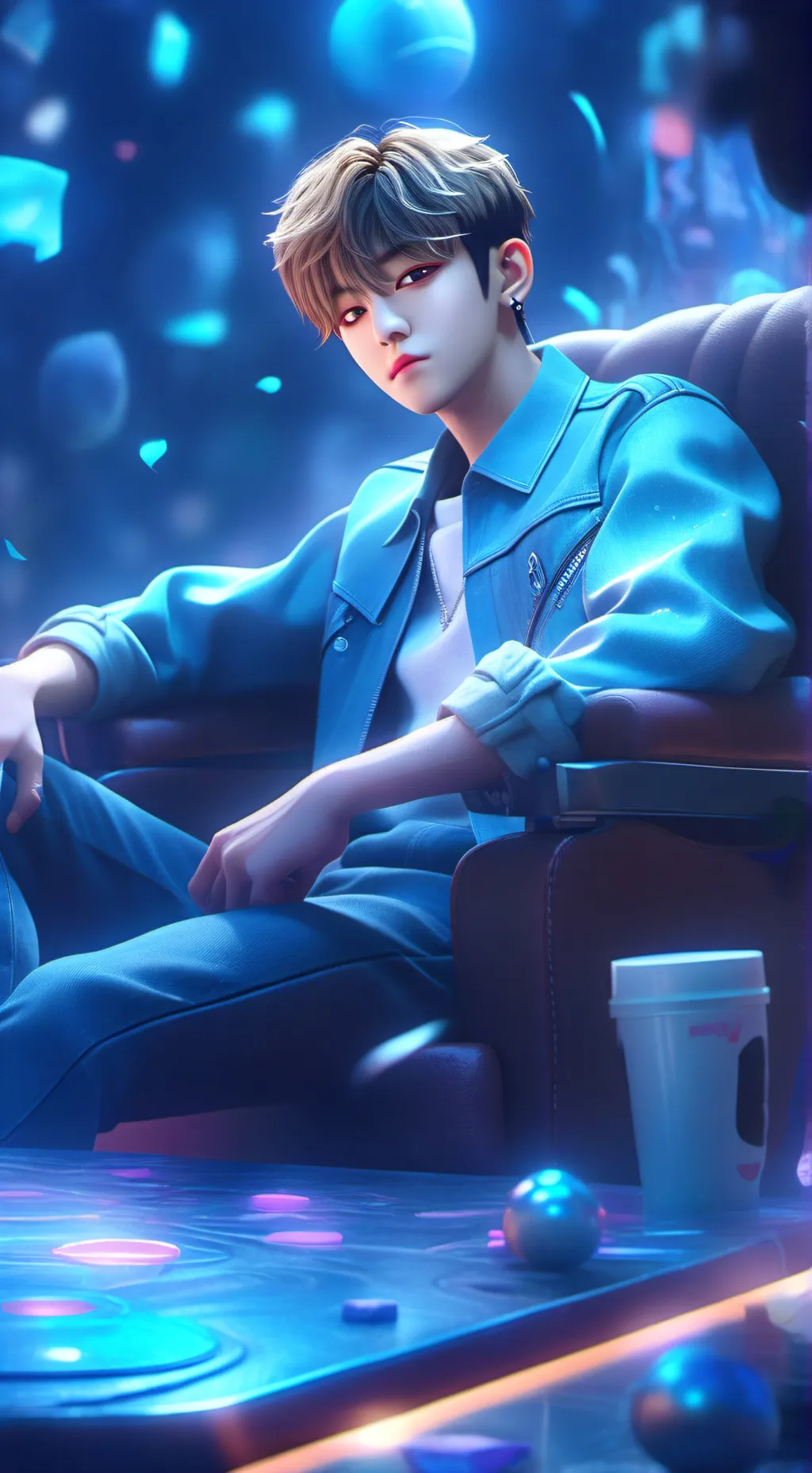 ai character: Taehyung  background