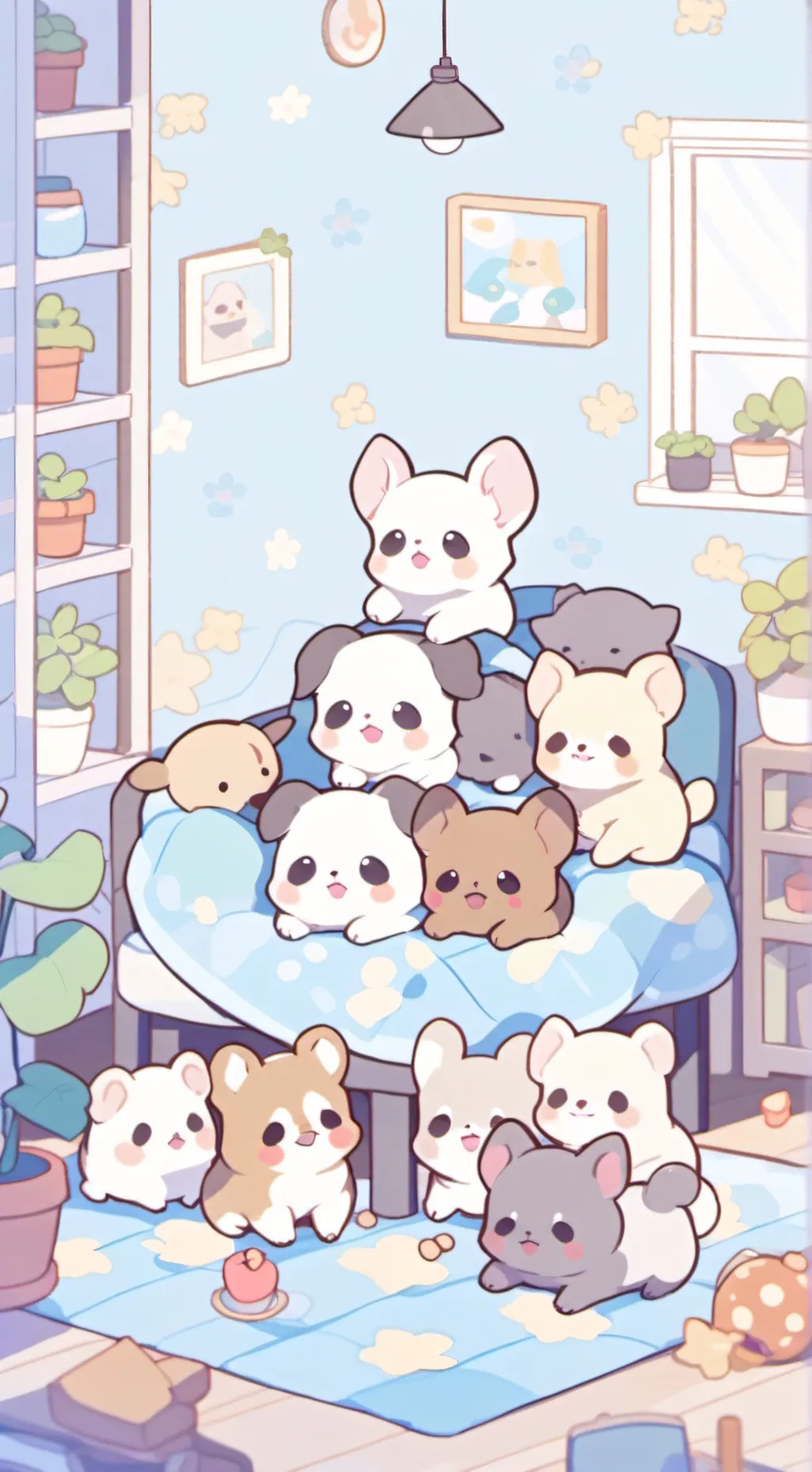 ai character: pet store! 💙 background