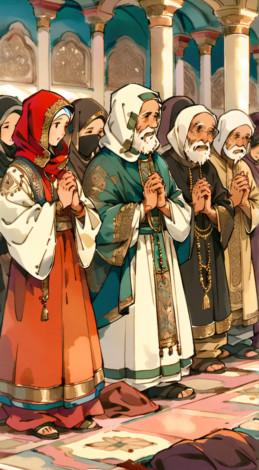 ai character: Prayers background