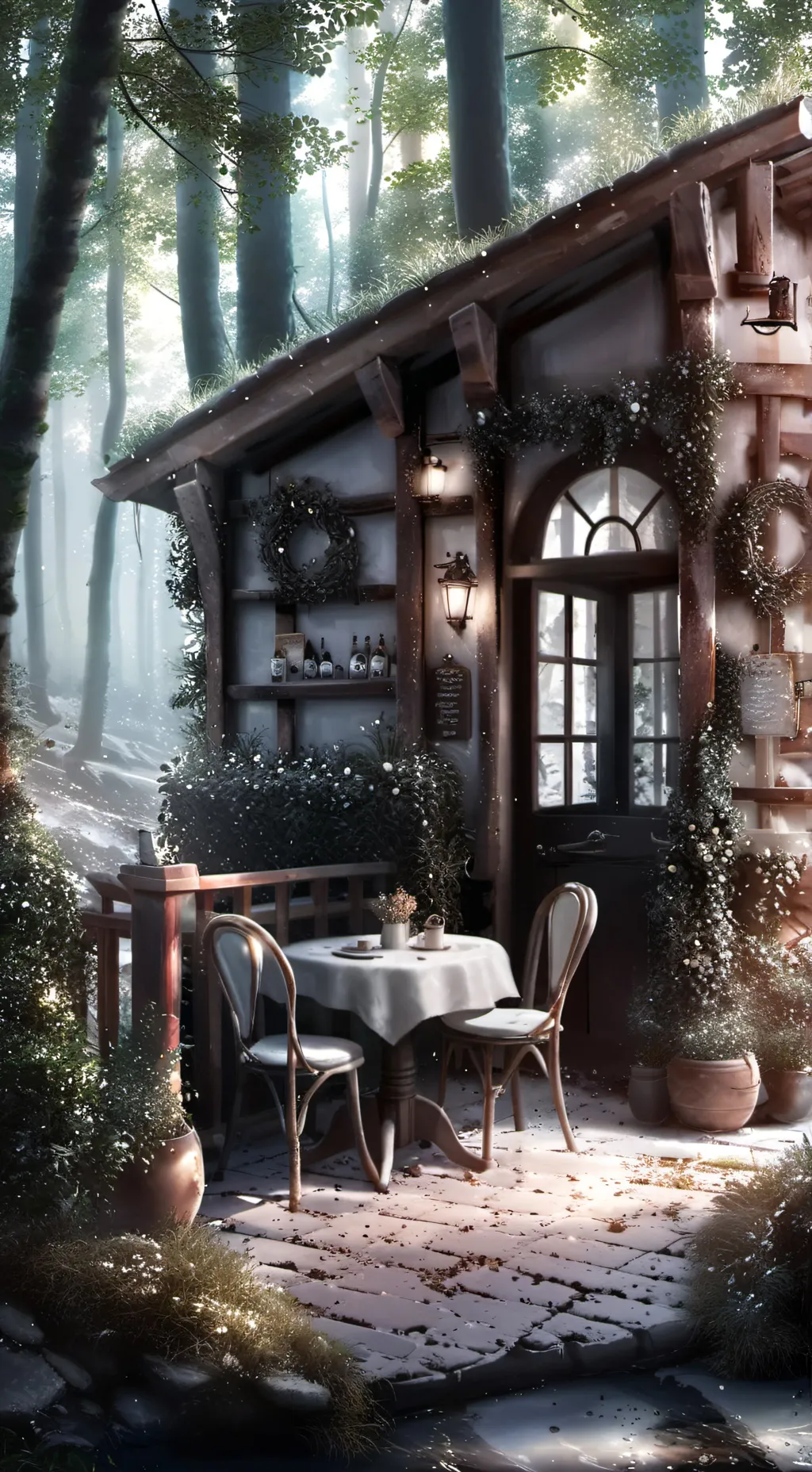 ai character: 🌼Dw Coffee shop☕️ background