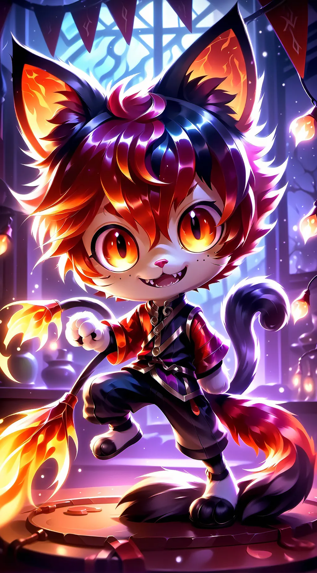 ai character: Flamekit background