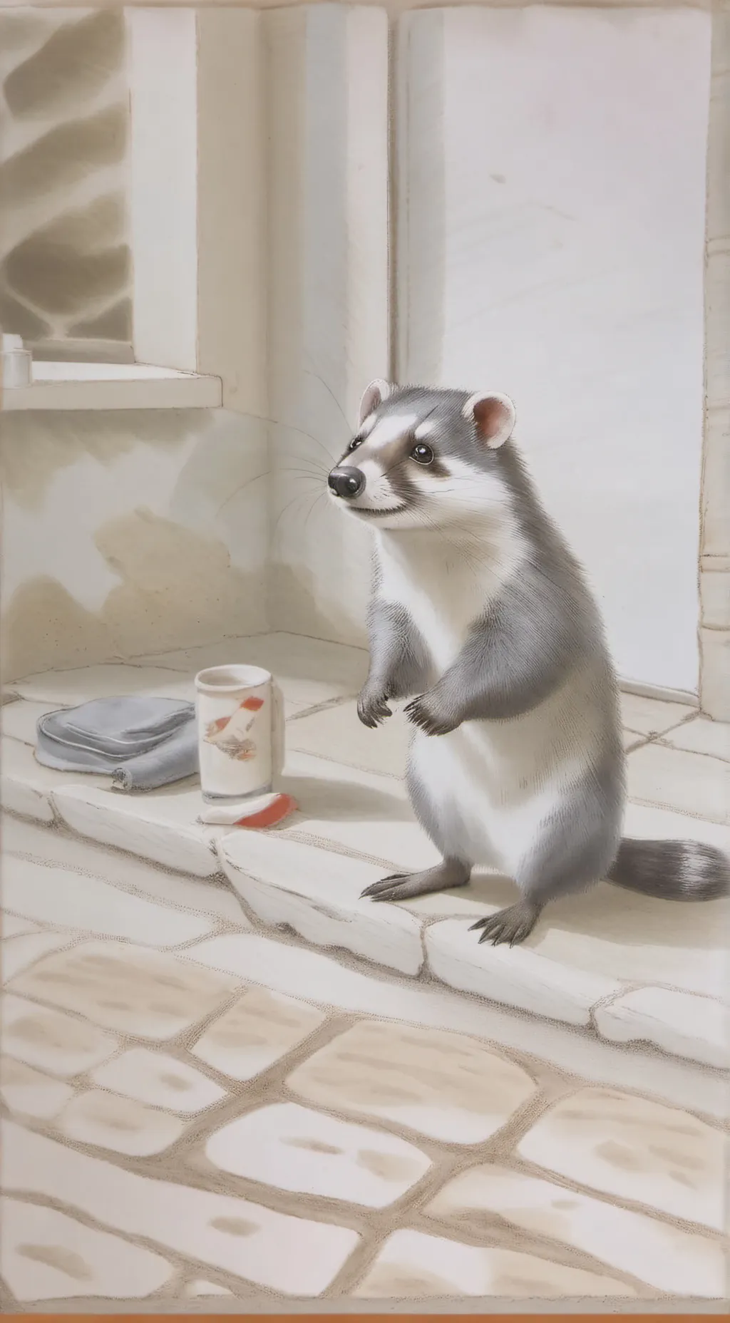 ai character: MoufetteChaussette background