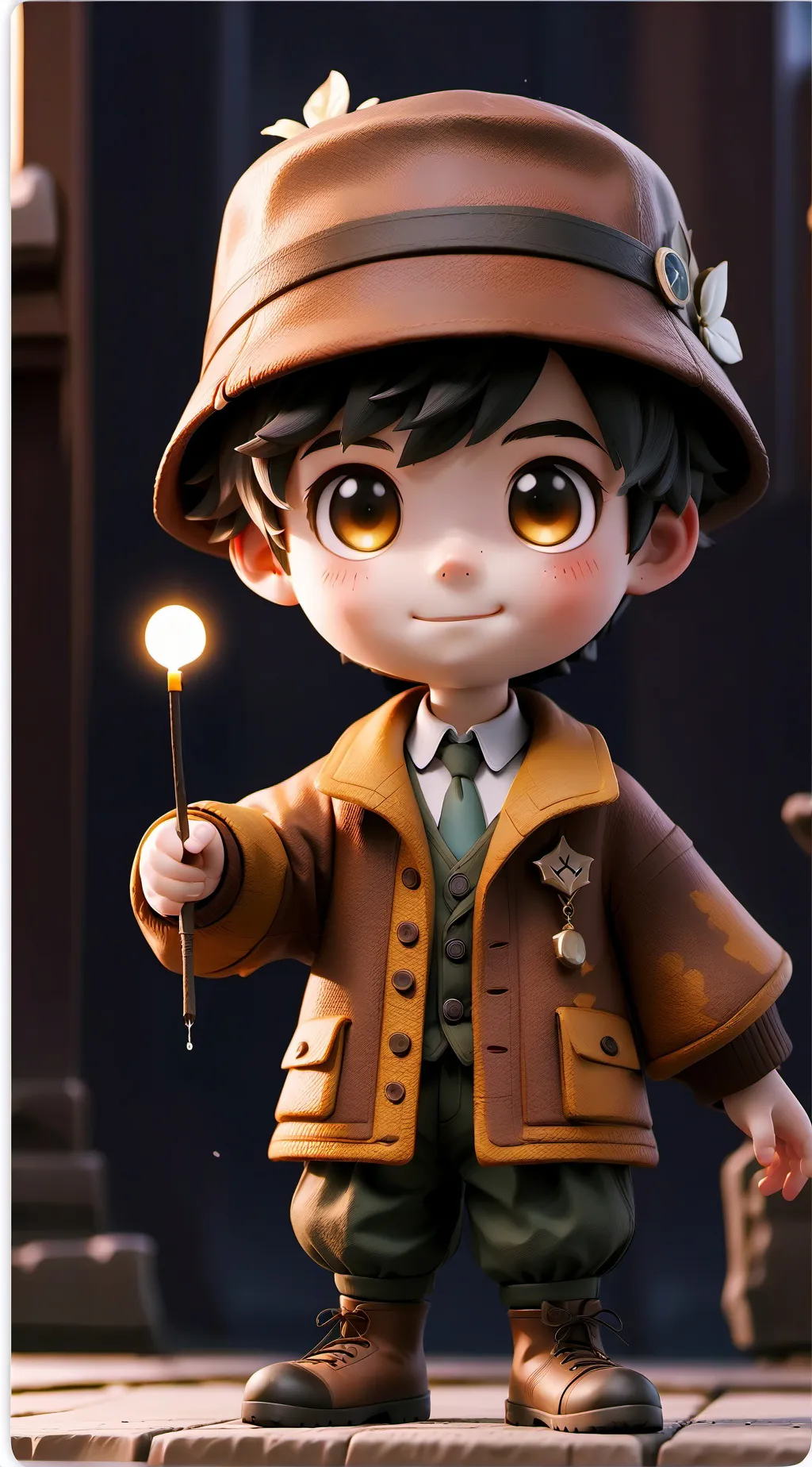 ai character: Infierno Yellow background