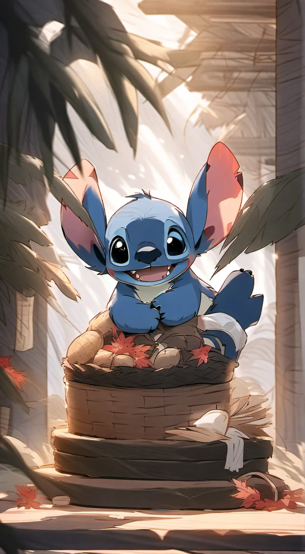 ai character: stitch background