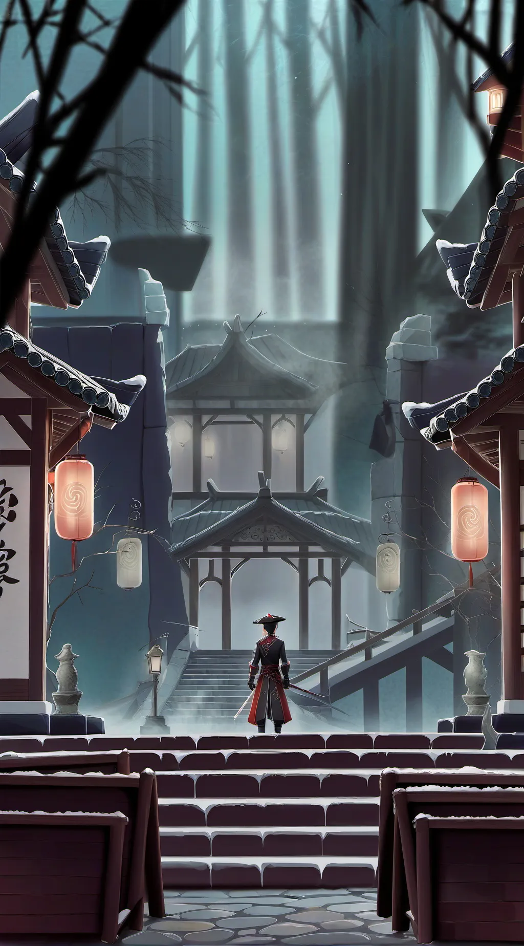 ai character: Mha horror background