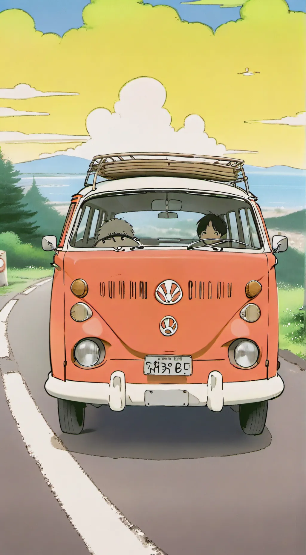 ai character: DW Road trip background