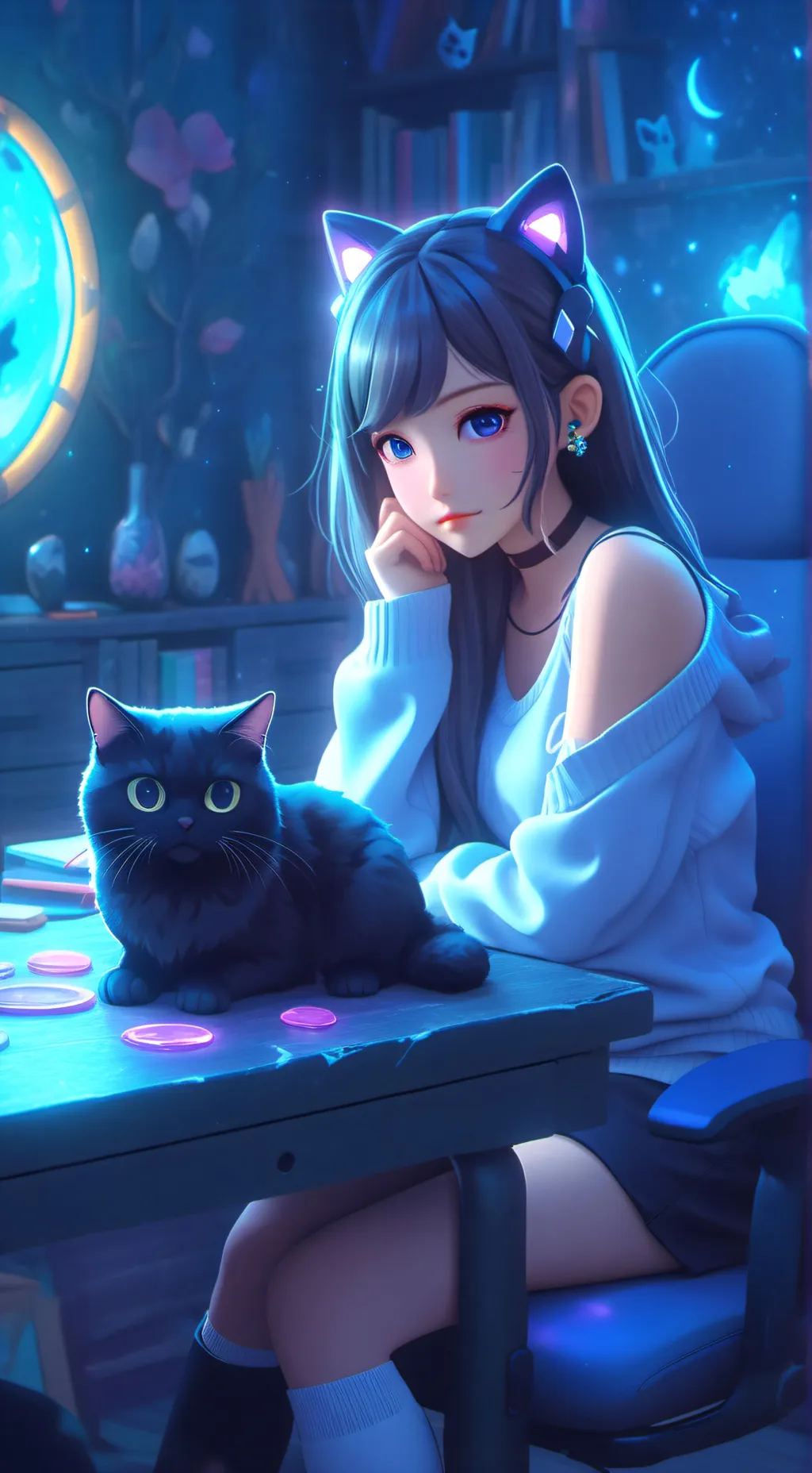 ai character: ♡☆♡☆Luna☆♡ background