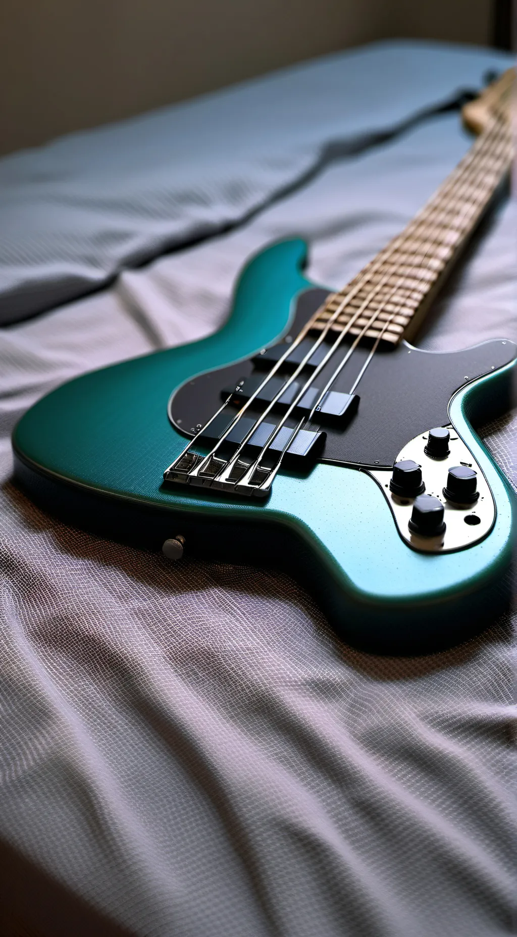 ai character: Bass Guitar background