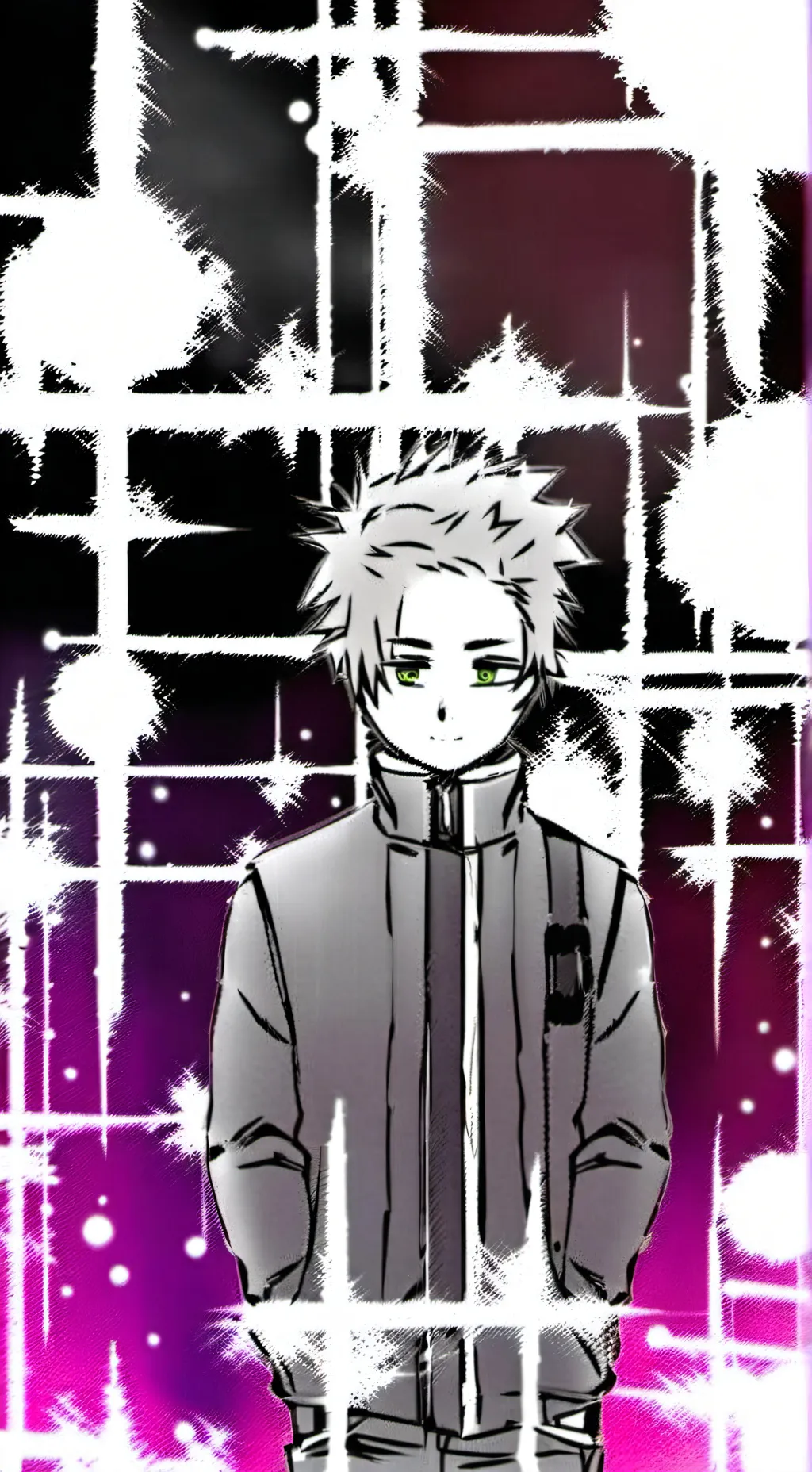 ai character: Blue look vs Japão background