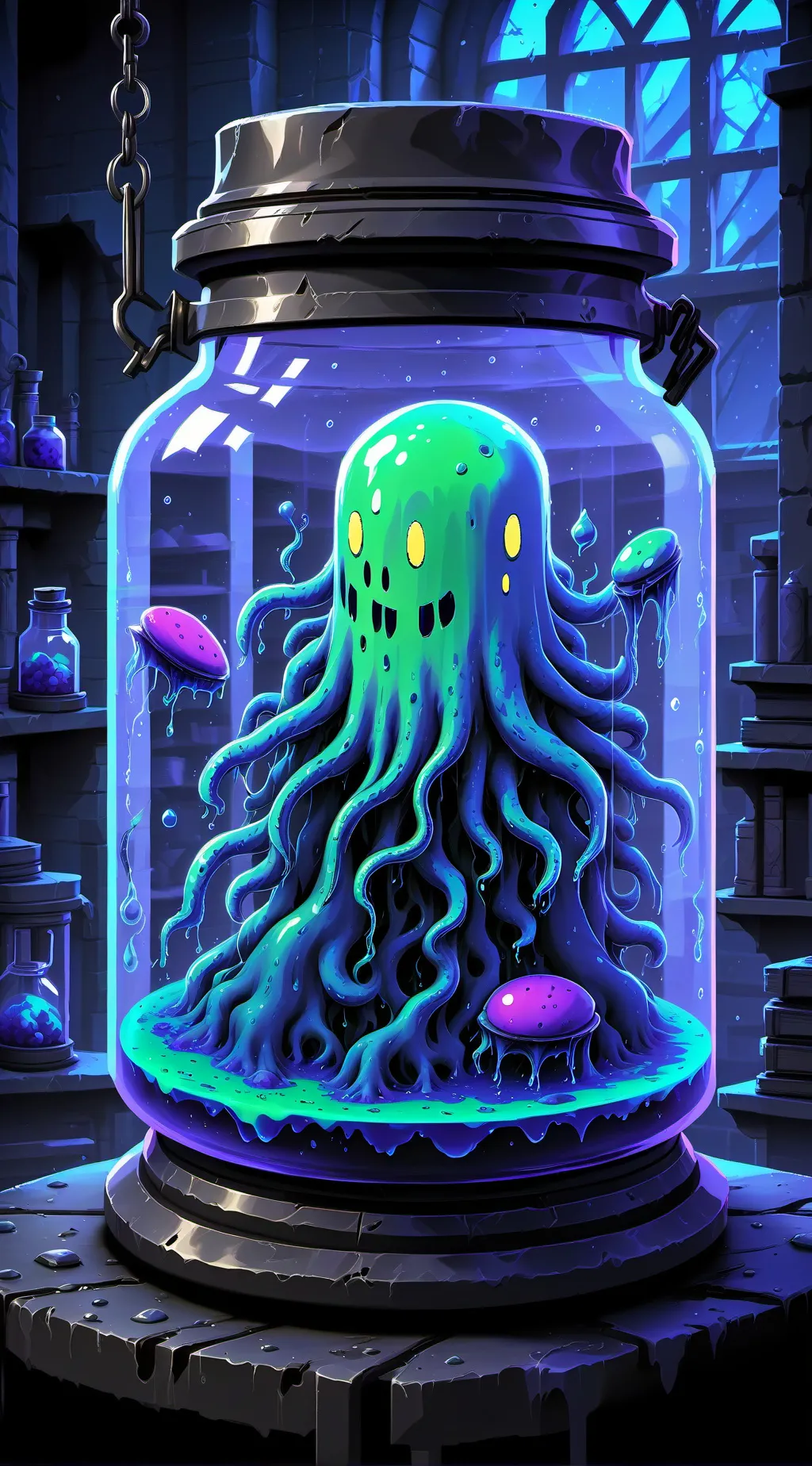 ai character: Lab room background