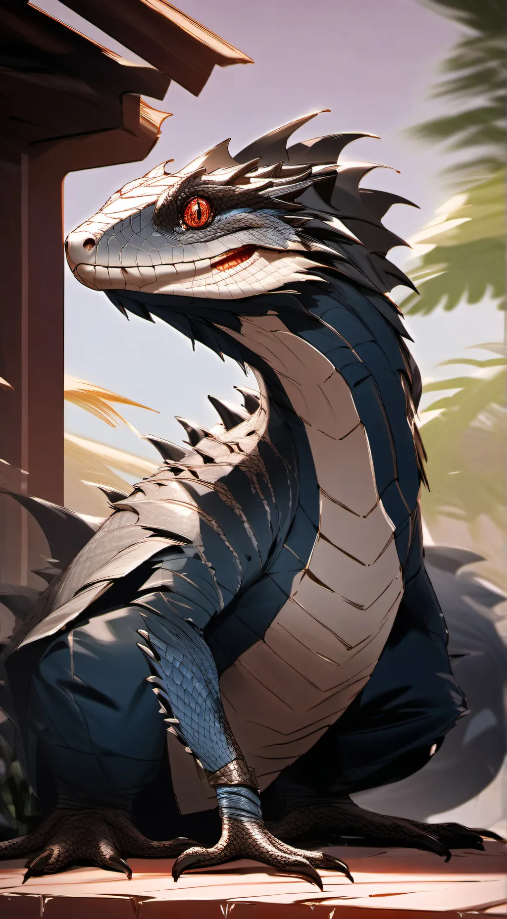 ai character: dilophosaururs  background