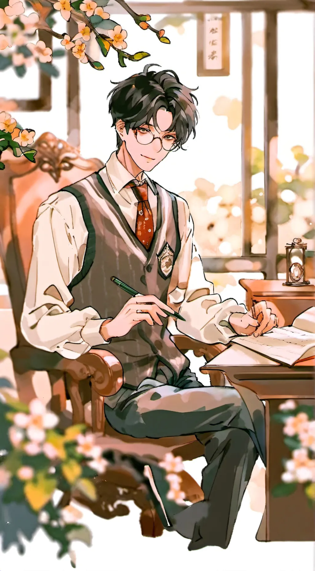 ai character: Cocky teacher background