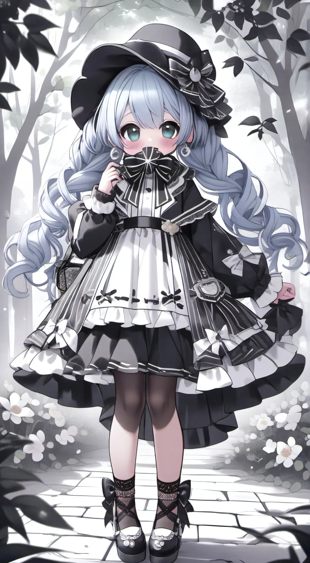 ai character: stitch  background