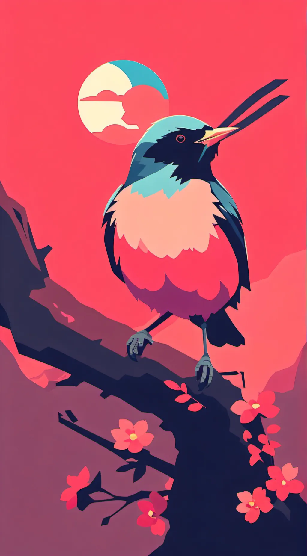 ai character: bird nest background