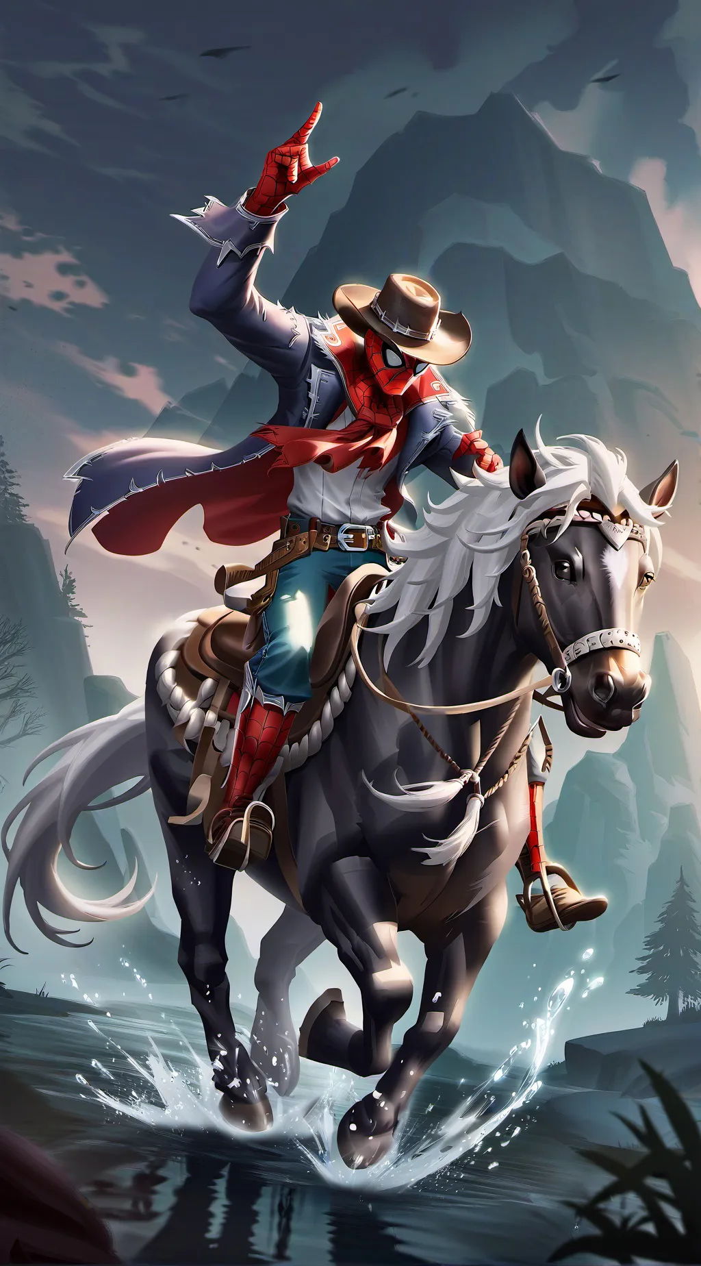 ai character: Spidy norteño🤠 background