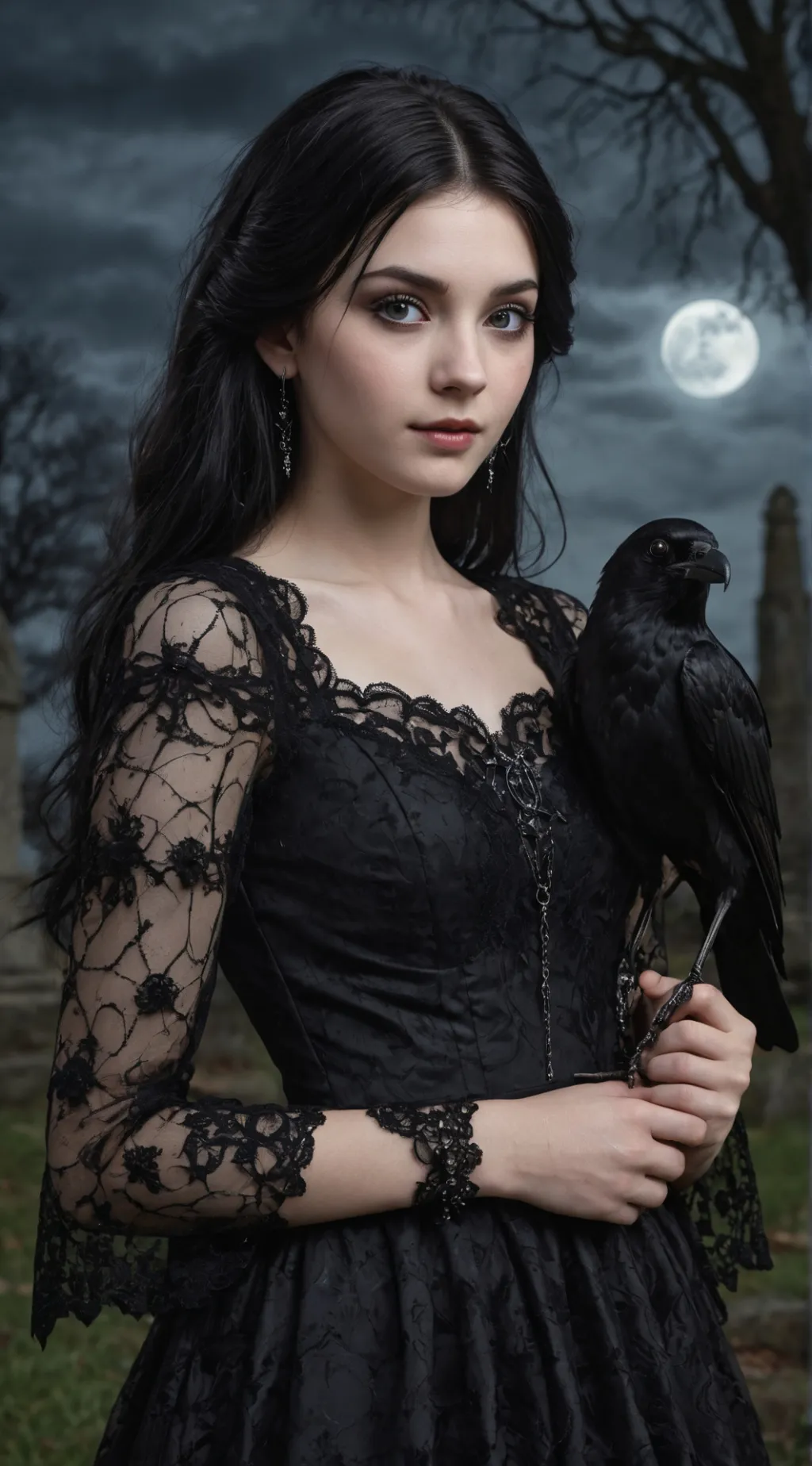 ai character: Wednesday Addams background