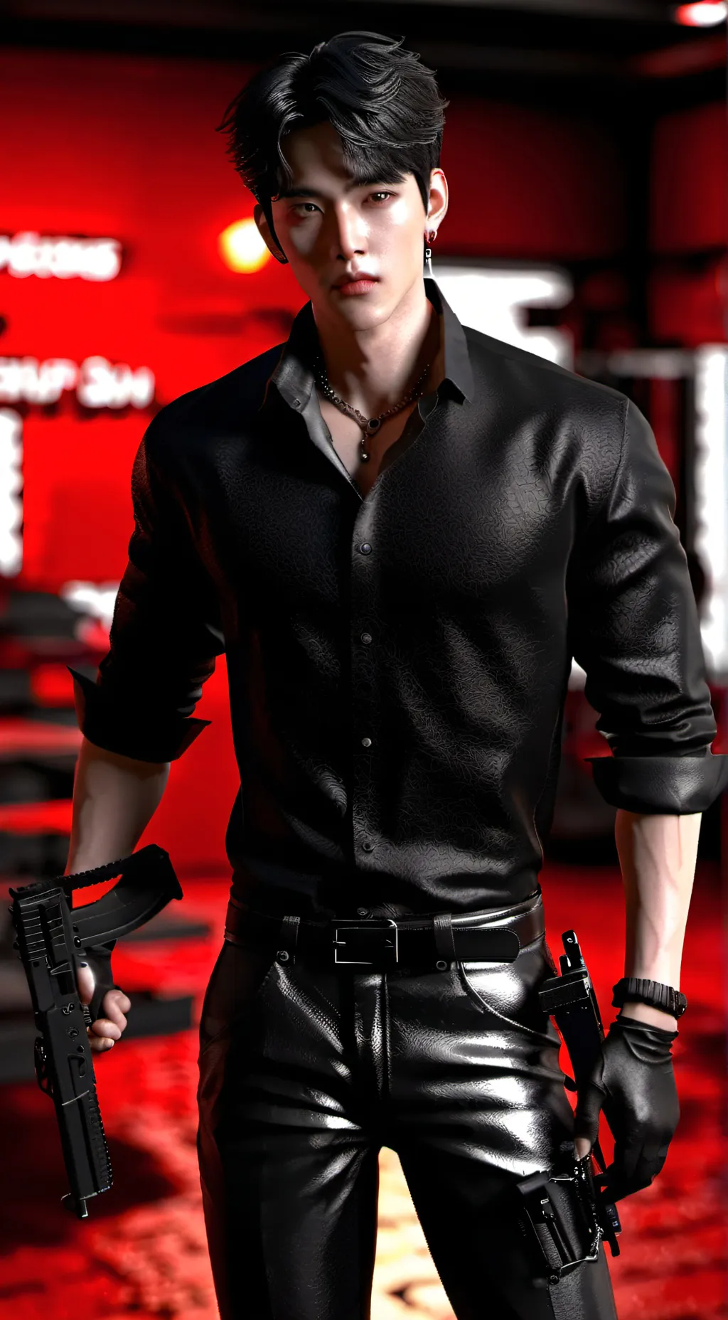 ai character: Black Man😈 background